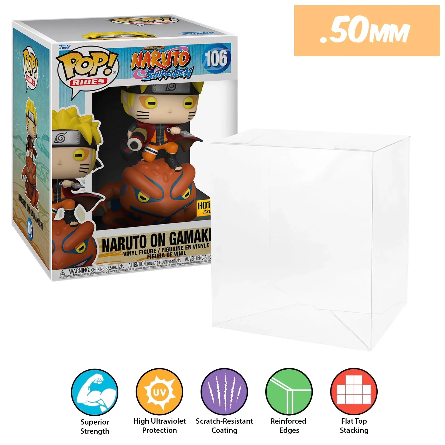 **REPLACED WITH 0.60MM** 6 INCH STANDARD Pop Protectors for Funko (0.50mm thick, UV & Scratch Resistant) 8h x 6.5w x 5.5d (Tags: A-G) - Image 10