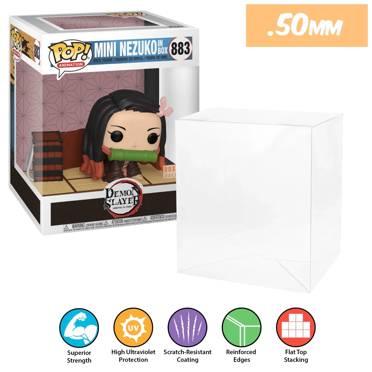**REPLACED WITH 0.60MM** 6 INCH STANDARD Pop Protectors for Funko (0.50mm thick, UV & Scratch Resistant) 8h x 6.5w x 5.5d (Tags: A-G) - Image 11