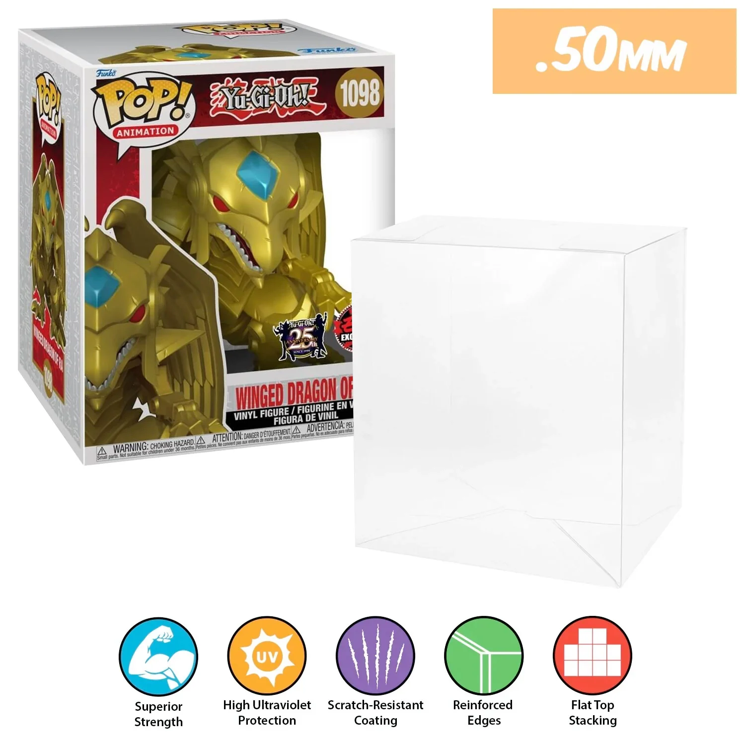 **REPLACED WITH 0.60MM** 6 INCH STANDARD Pop Protectors for Funko (0.50mm thick, UV & Scratch Resistant) 8h x 6.5w x 5.5d (Tags: A-G) - Image 13
