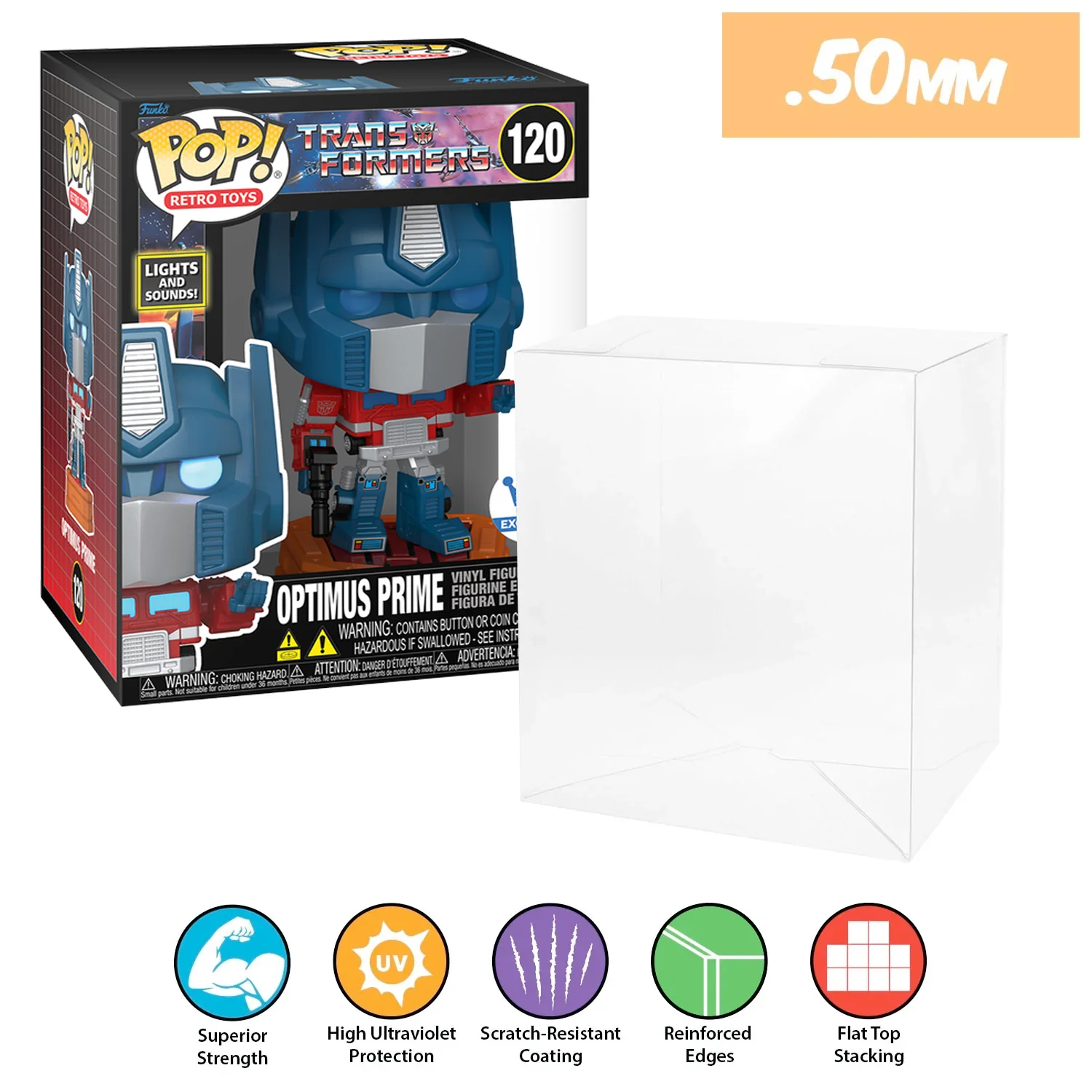**REPLACED WITH 0.60MM** 6 INCH STANDARD Pop Protectors for Funko (0.50mm thick, UV & Scratch Resistant) 8h x 6.5w x 5.5d (Tags: A-G) - Image 16