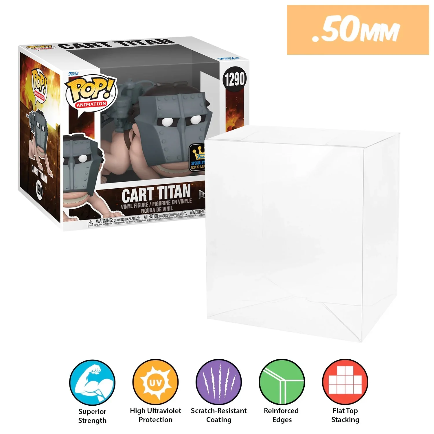 **REPLACED WITH 0.60MM** 6 INCH STANDARD Pop Protectors for Funko (0.50mm thick, UV & Scratch Resistant) 8h x 6.5w x 5.5d (Tags: A-G) - Image 18