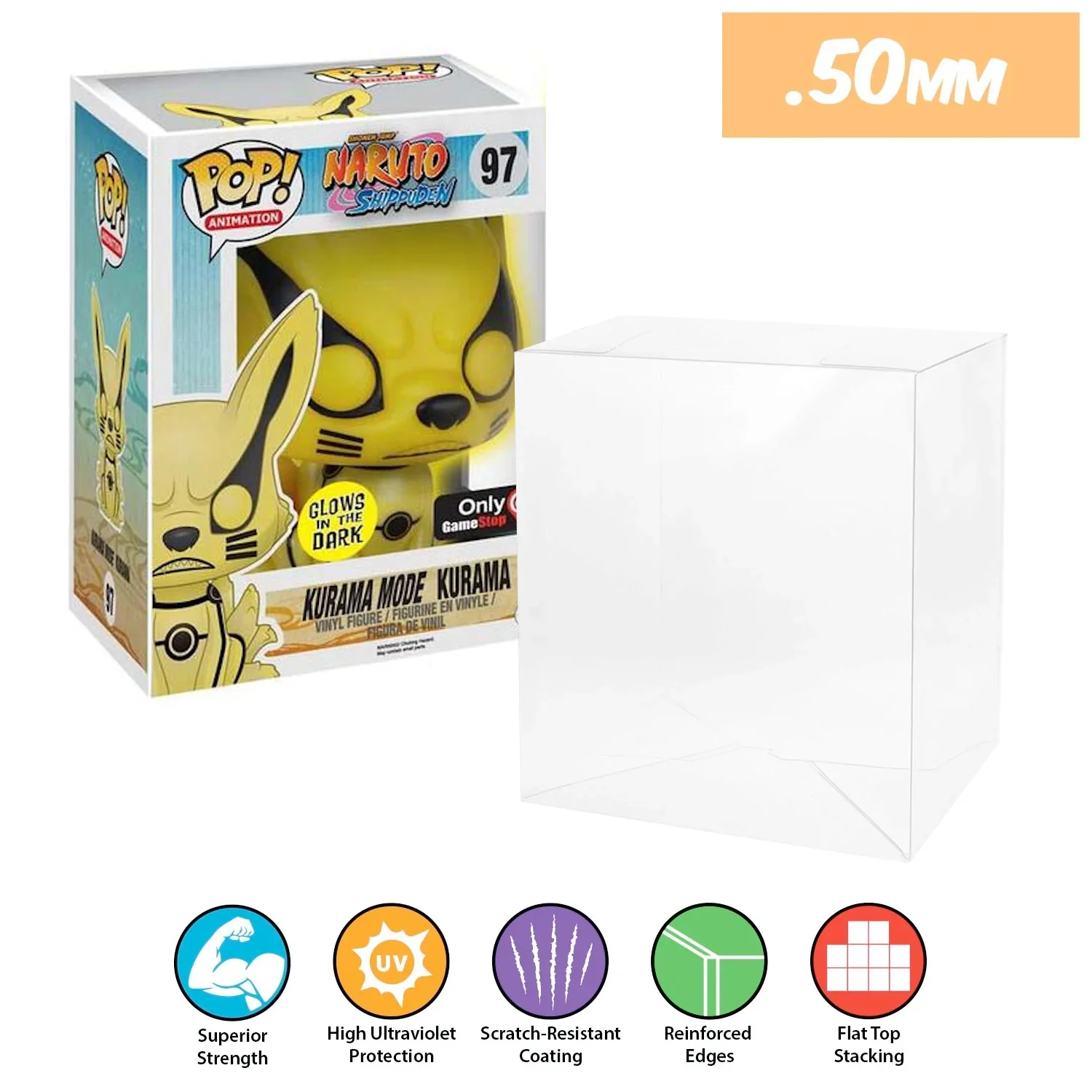 **REPLACED WITH 0.60MM** 6 INCH STANDARD Pop Protectors for Funko (0.50mm thick, UV & Scratch Resistant) 8h x 6.5w x 5.5d (Tags: A-G) - Image 19