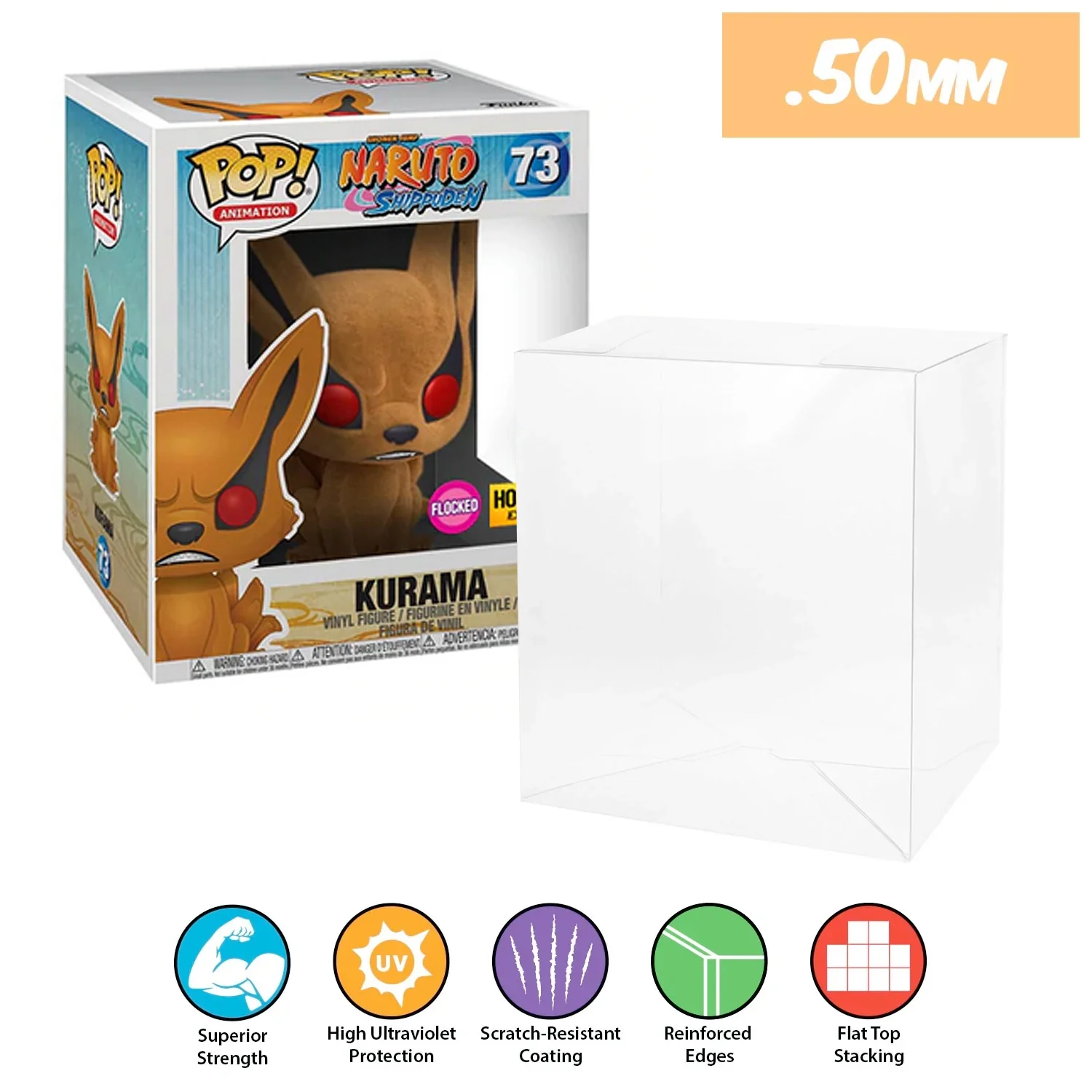 **REPLACED WITH 0.60MM** 6 INCH STANDARD Pop Protectors for Funko (0.50mm thick, UV & Scratch Resistant) 8h x 6.5w x 5.5d (Tags: A-G) - Image 20