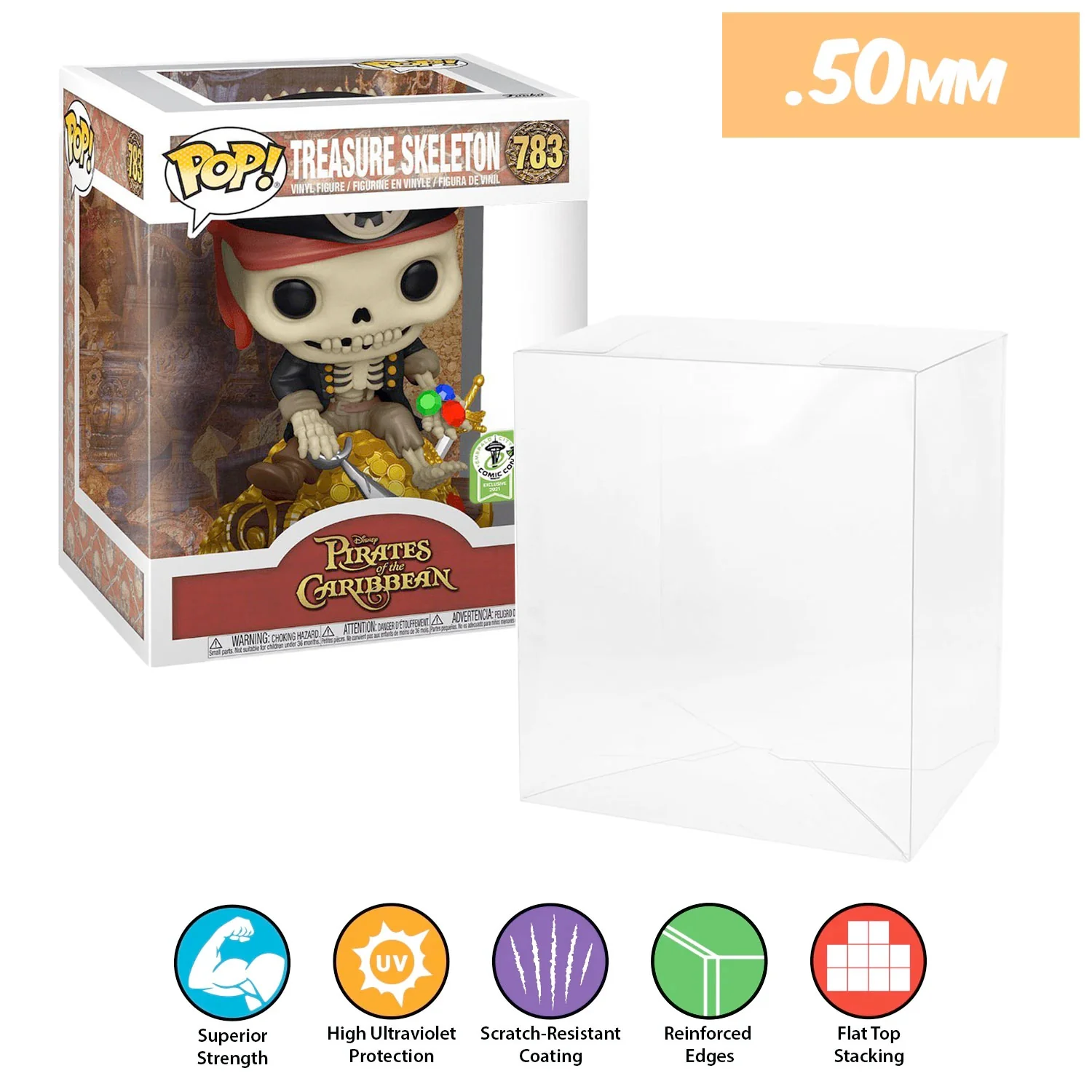 **REPLACED WITH 0.60MM** 6 INCH STANDARD Pop Protectors for Funko (0.50mm thick, UV & Scratch Resistant) 8h x 6.5w x 5.5d (Tags: A-G) - Image 24