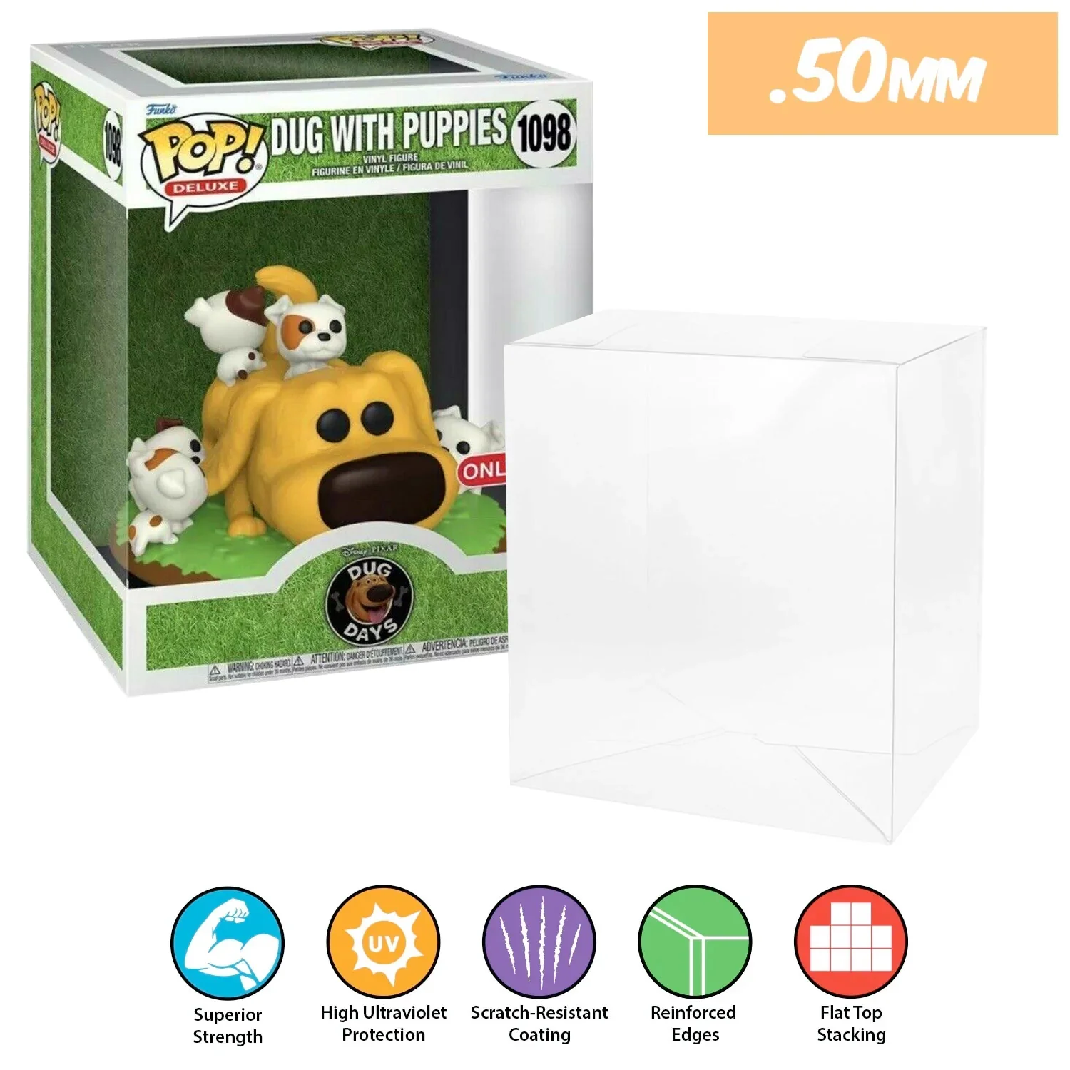 **REPLACED WITH 0.60MM** 6 INCH STANDARD Pop Protectors for Funko (0.50mm thick, UV & Scratch Resistant) 8h x 6.5w x 5.5d (Tags: A-G) - Image 29