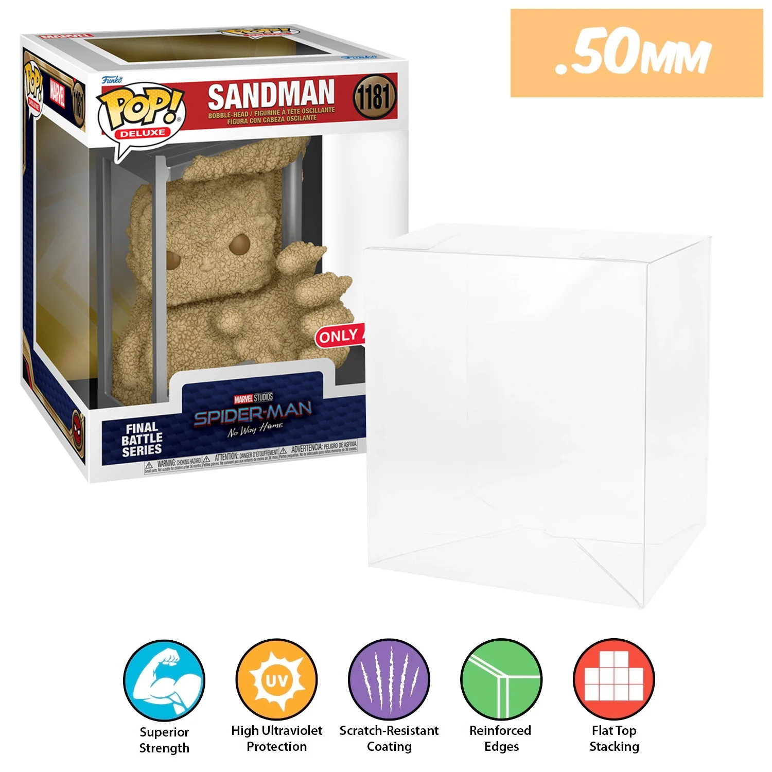 **REPLACED WITH 0.60MM** 6 INCH STANDARD Pop Protectors for Funko (0.50mm thick, UV & Scratch Resistant) 8h x 6.5w x 5.5d (Tags: A-G) - Image 30