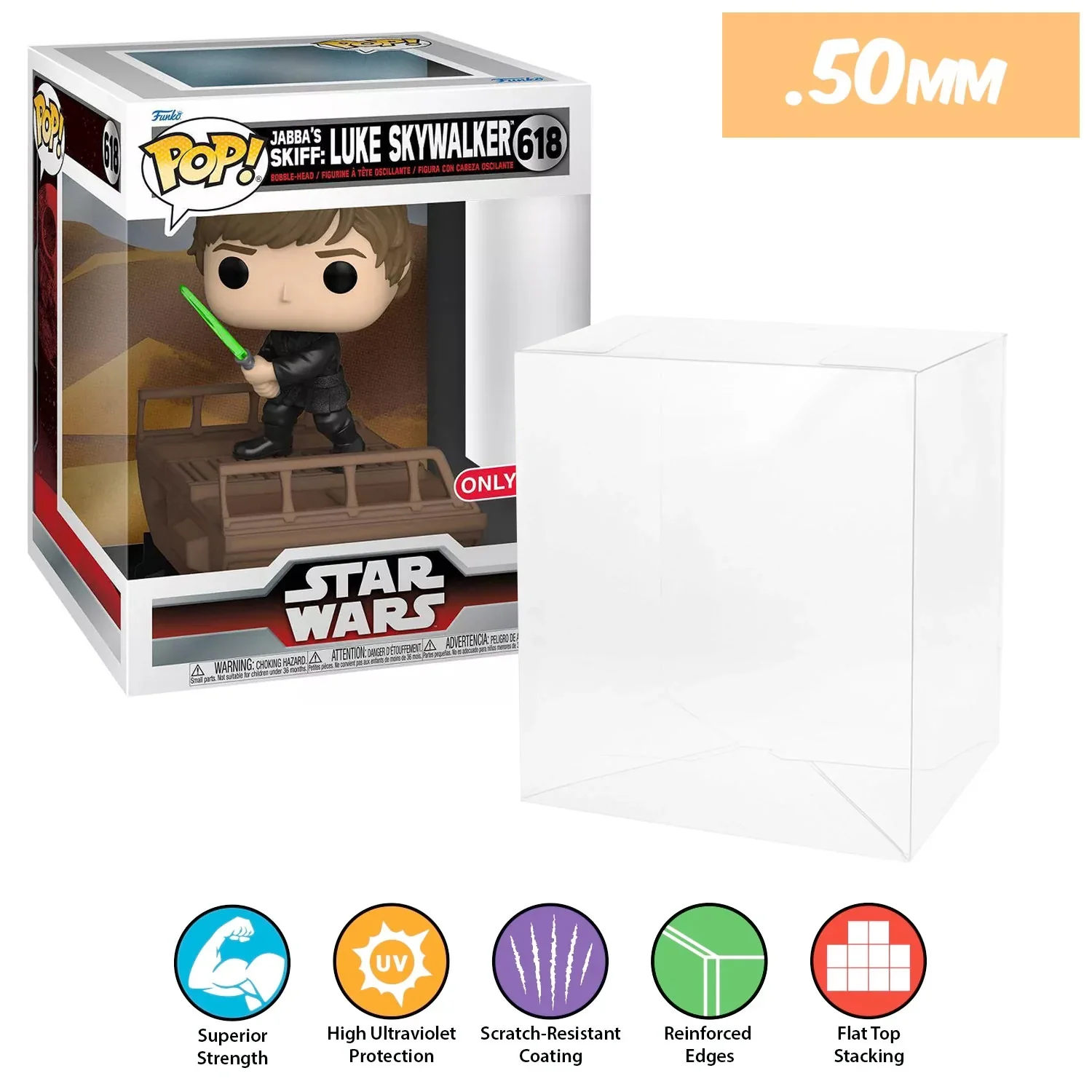 **REPLACED WITH 0.60MM** 6 INCH STANDARD Pop Protectors for Funko (0.50mm thick, UV & Scratch Resistant) 8h x 6.5w x 5.5d (Tags: A-G) - Image 31