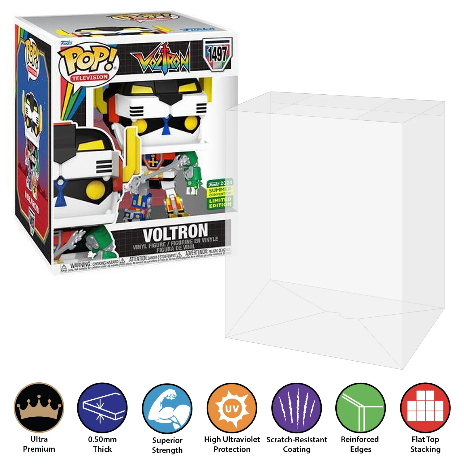 **REPLACED WITH 0.60MM** 6 INCH STANDARD Pop Protectors for Funko (0.50mm thick, UV & Scratch Resistant) 8h x 6.5w x 5.5d (Tags: A-G) - Image 6