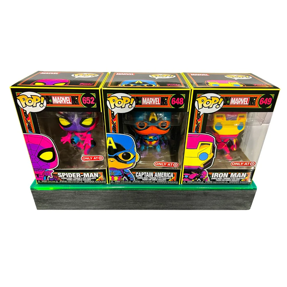 Custom Acrylic Wall Mount Display for Designer Toys (Single LONG Brushed Base with Colored Top) 2h x 15.25w x 4.5d - Image 8