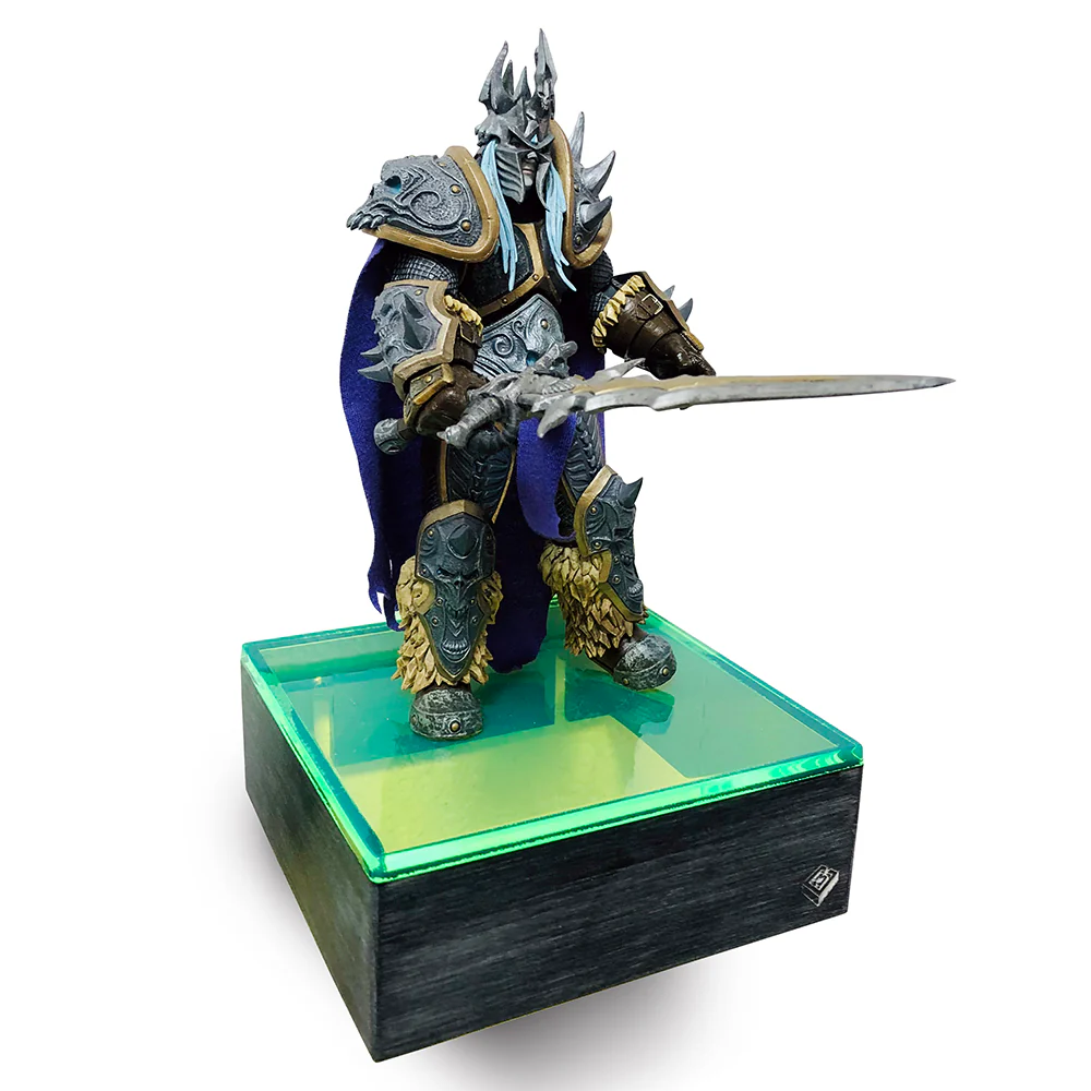 Custom Acrylic Wall Mount Display for Designer Toys (Single LARGE Brushed Base with Colored Top) 2h x 5.5w x 5.5d - Image 12