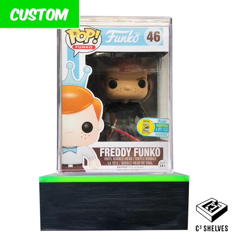 Custom Acrylic Wall Mount Display for Designer Toys (Single LARGE Brushed Base with Colored Top) 2h x 5.5w x 5.5d - Image 15