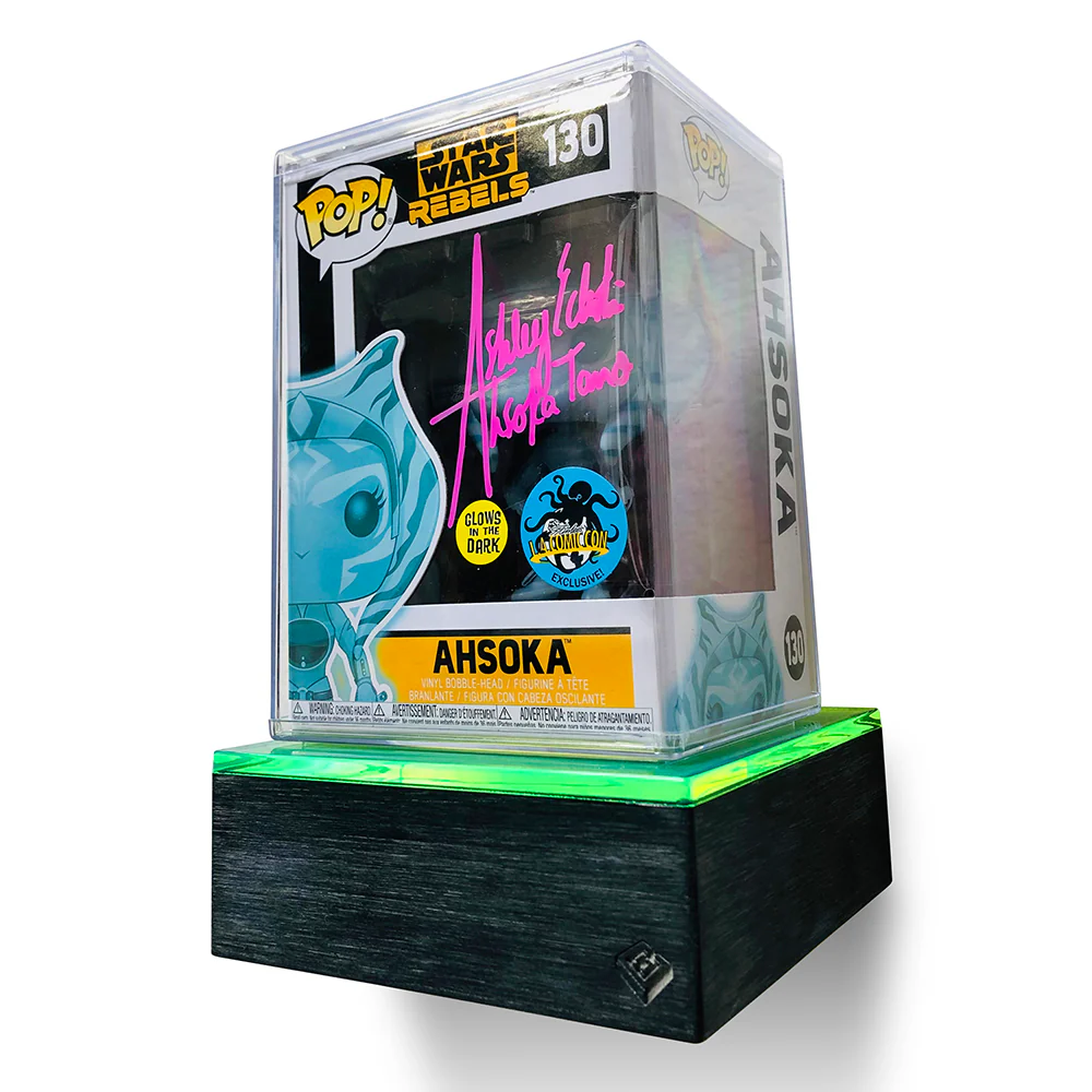 Custom Acrylic Wall Mount Display for Designer Toys (Single LARGE Brushed Base with Colored Top) 2h x 5.5w x 5.5d - Image 3