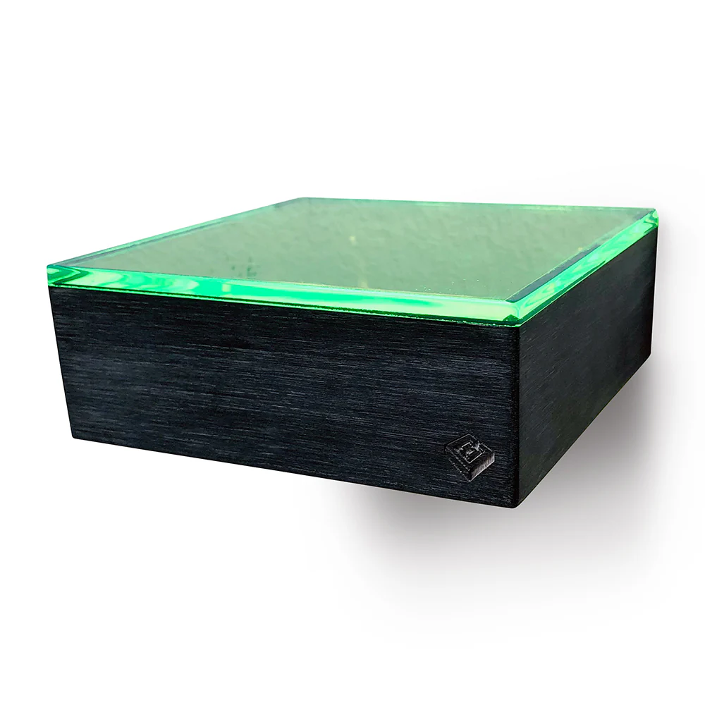 Custom Acrylic Wall Mount Display for Designer Toys (Single LARGE Brushed Base with Colored Top) 2h x 5.5w x 5.5d - Image 4