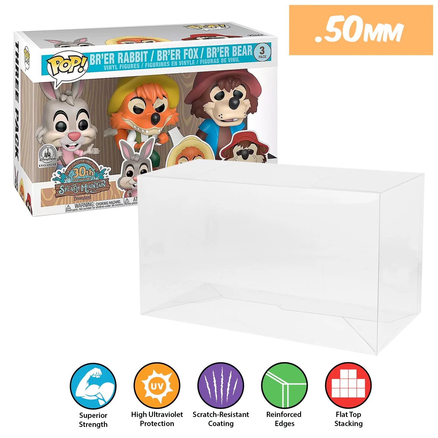 3 PACK DEEP Pop Protectors for Funko (0.50mm thick, UV & Scratch Resistant) 6.5h x 10w x 4.5d - Image 8