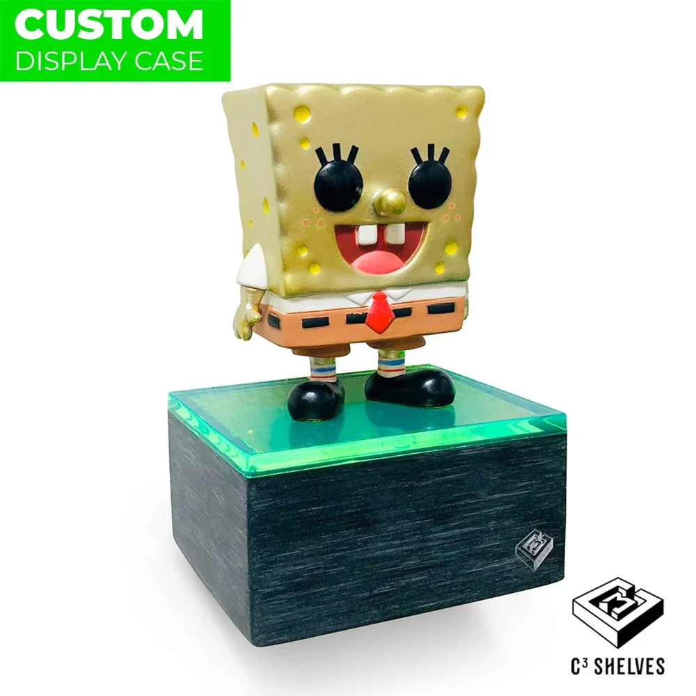 Custom Acrylic Wall Mount Display for Designer Toys (Single SMALL Brushed Base with Colored Top) 3.75w x 3.25d - Image 12