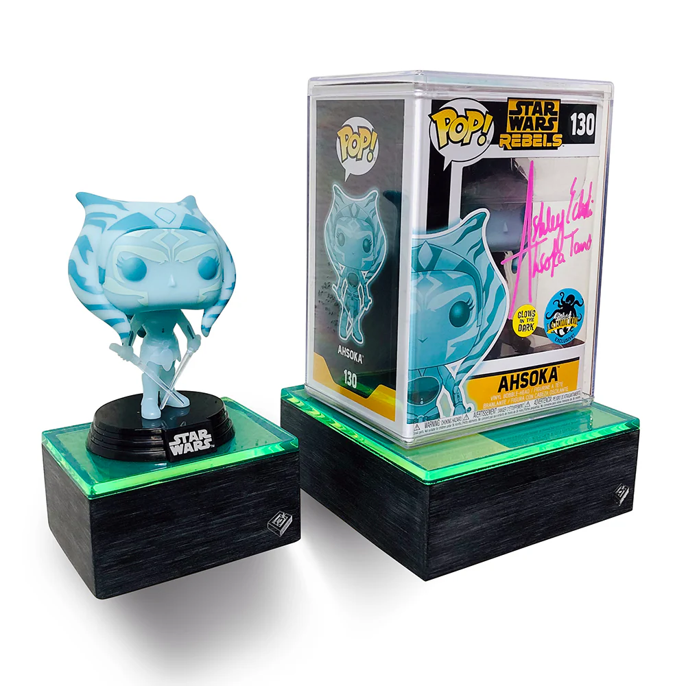 Custom Acrylic Wall Mount Display for Designer Toys (Single SMALL Brushed Base with Colored Top) 3.75w x 3.25d - Image 3