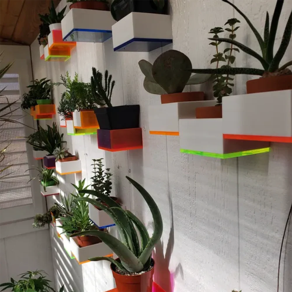 Custom Acrylic Wall Mount Display for Designer Toys (Single SMALL Brushed Base with Colored Top) 3.75w x 3.25d - Image 8