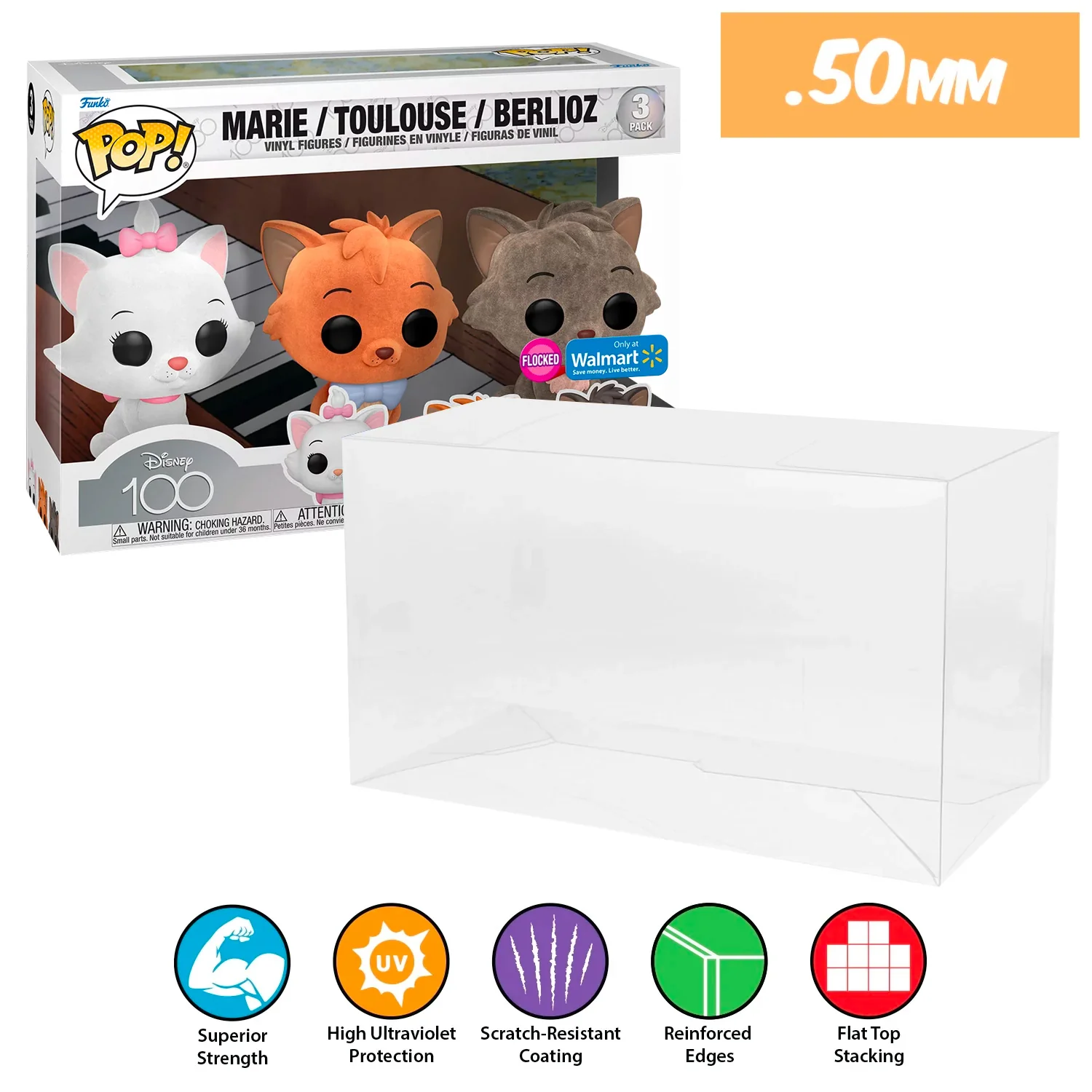 **REPLACED WITH 0.60MM** 3 PACK STANDARD Pop Protectors for Funko (0.50mm thick, UV & Scratch Resistant) 6.25h x 9w x 3.5d - Image 14