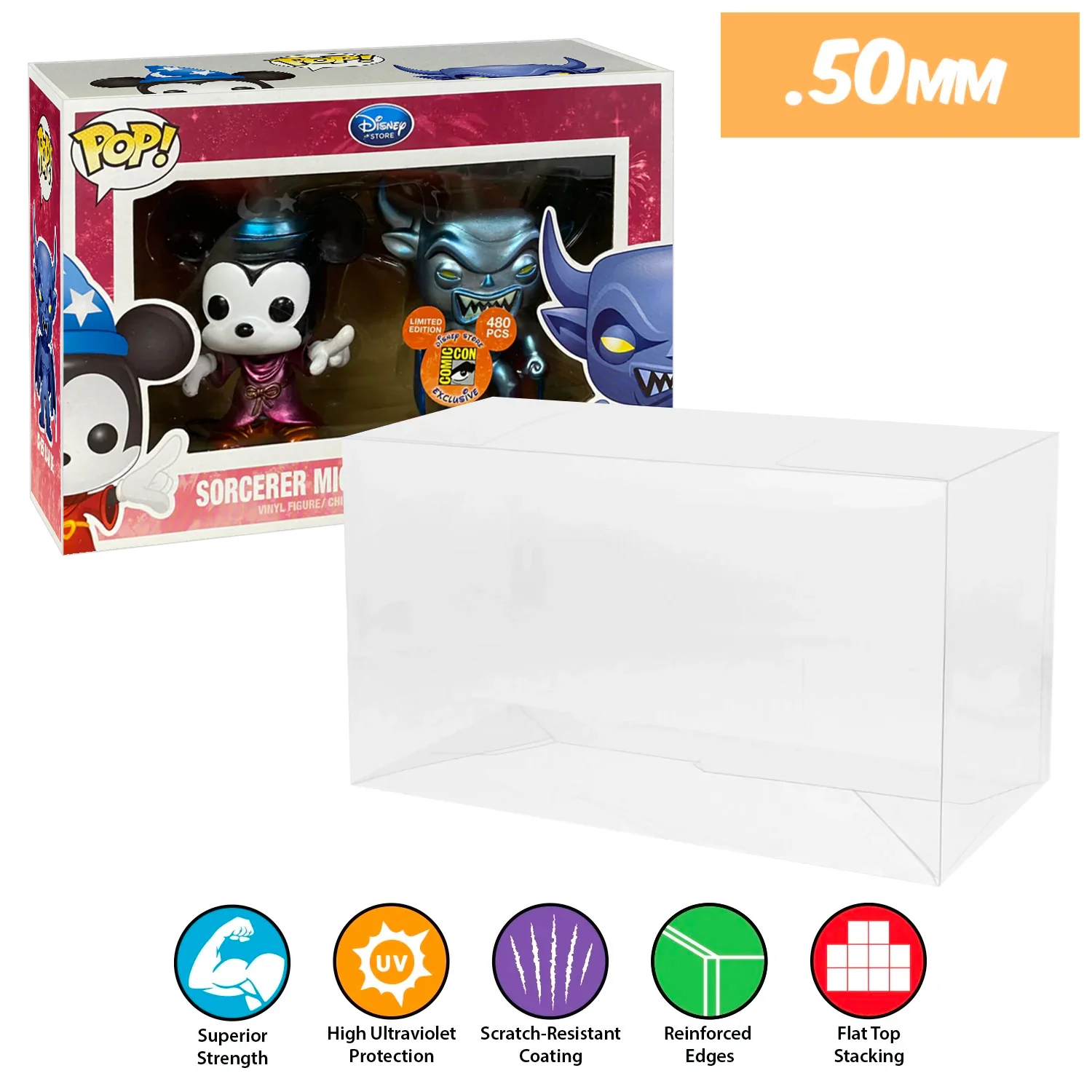 **REPLACED WITH 0.60MM** 3 PACK STANDARD Pop Protectors for Funko (0.50mm thick, UV & Scratch Resistant) 6.25h x 9w x 3.5d - Image 15