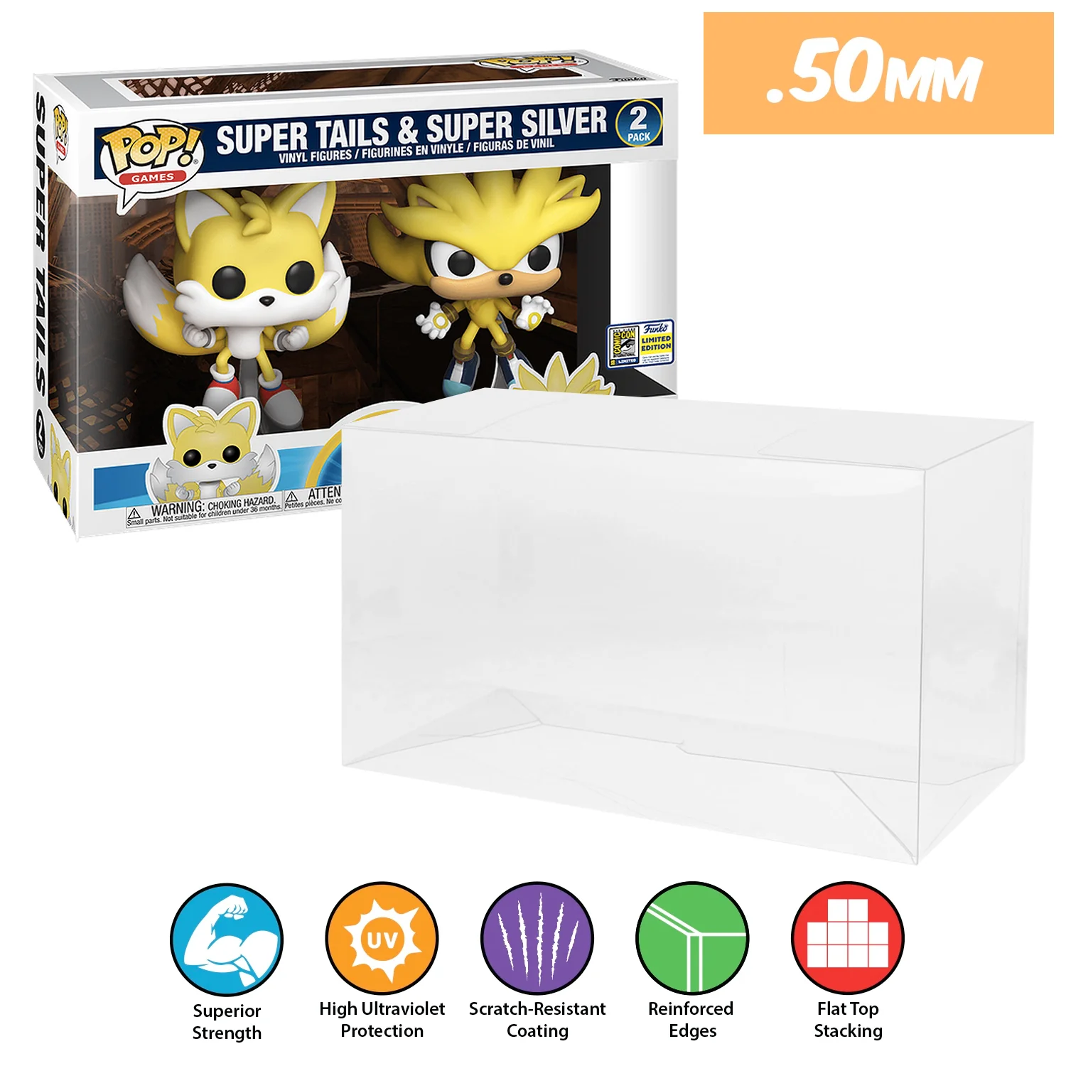 **REPLACED WITH 0.60MM** 3 PACK STANDARD Pop Protectors for Funko (0.50mm thick, UV & Scratch Resistant) 6.25h x 9w x 3.5d - Image 16