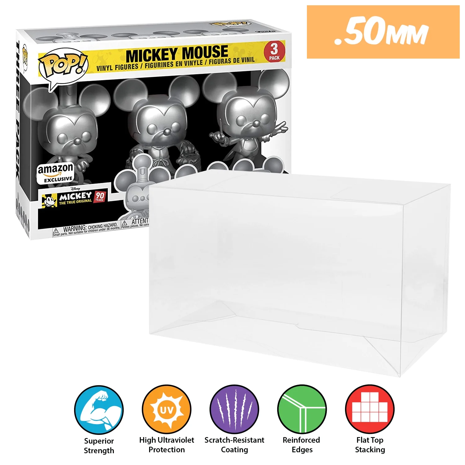 **REPLACED WITH 0.60MM** 3 PACK STANDARD Pop Protectors for Funko (0.50mm thick, UV & Scratch Resistant) 6.25h x 9w x 3.5d - Image 22