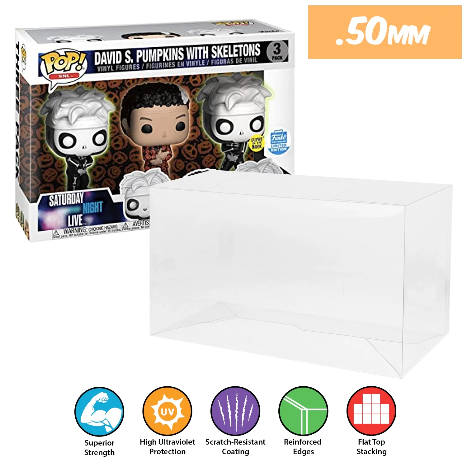 **REPLACED WITH 0.60MM** 3 PACK STANDARD Pop Protectors for Funko (0.50mm thick, UV & Scratch Resistant) 6.25h x 9w x 3.5d - Image 24