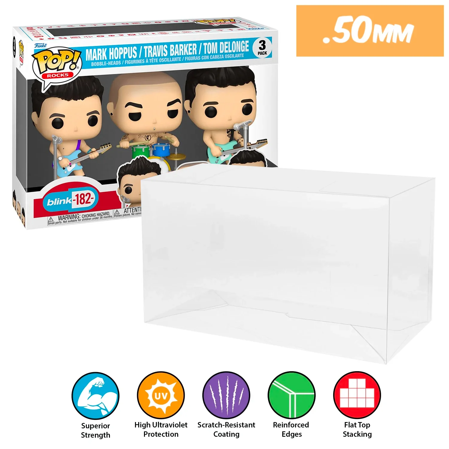 **REPLACED WITH 0.60MM** 3 PACK STANDARD Pop Protectors for Funko (0.50mm thick, UV & Scratch Resistant) 6.25h x 9w x 3.5d - Image 5