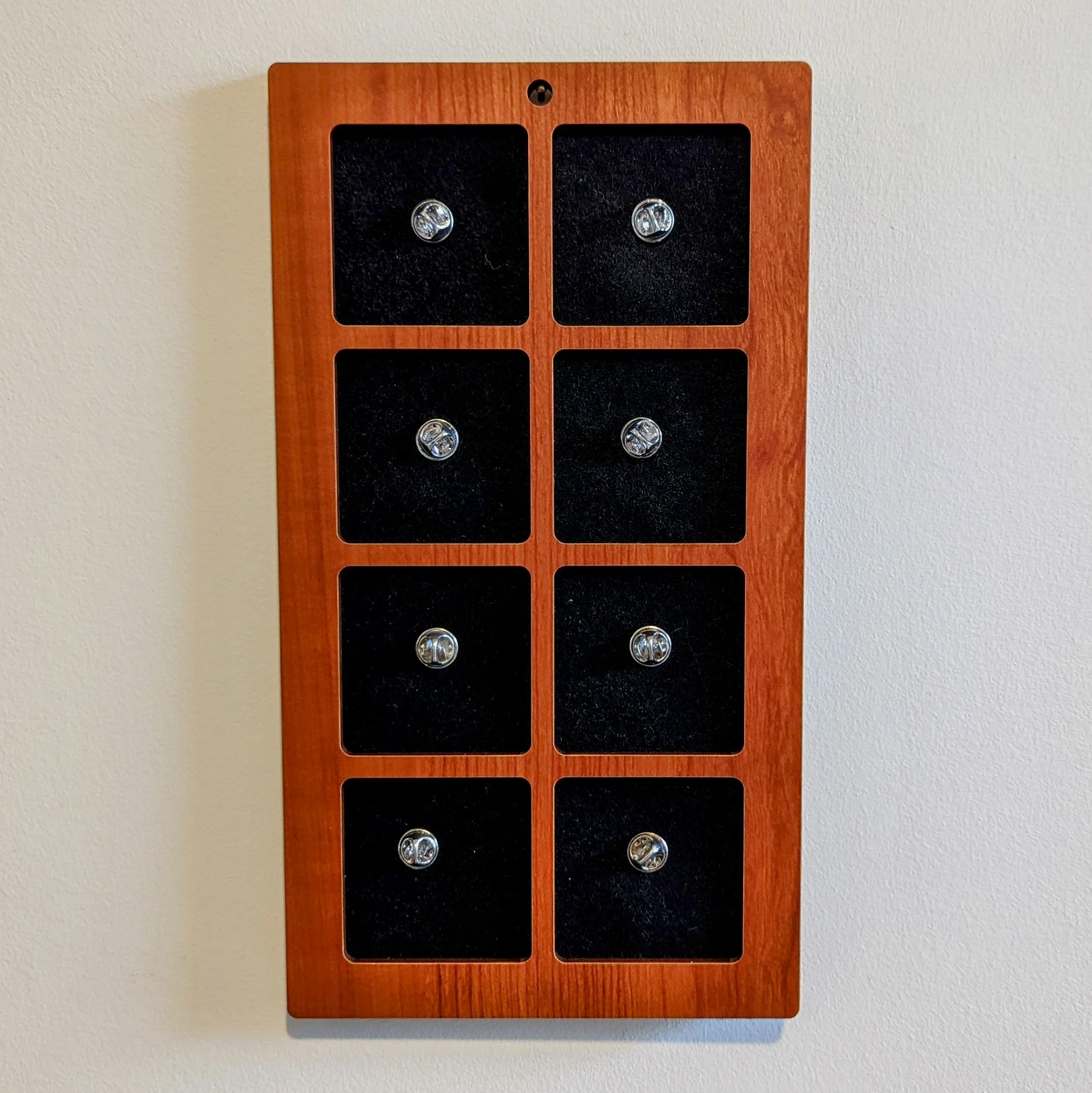 Enamel Pin Display (2" wide x 2" high Slots) Fits Standard Pins (Choose Color and Size) - Image 15