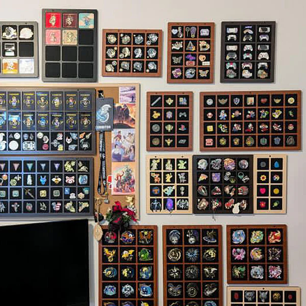 Enamel Pin Display (2" wide x 3" high Slots) Fits Standard Pins and Card Backings (Choose Color and Size) - Image 12