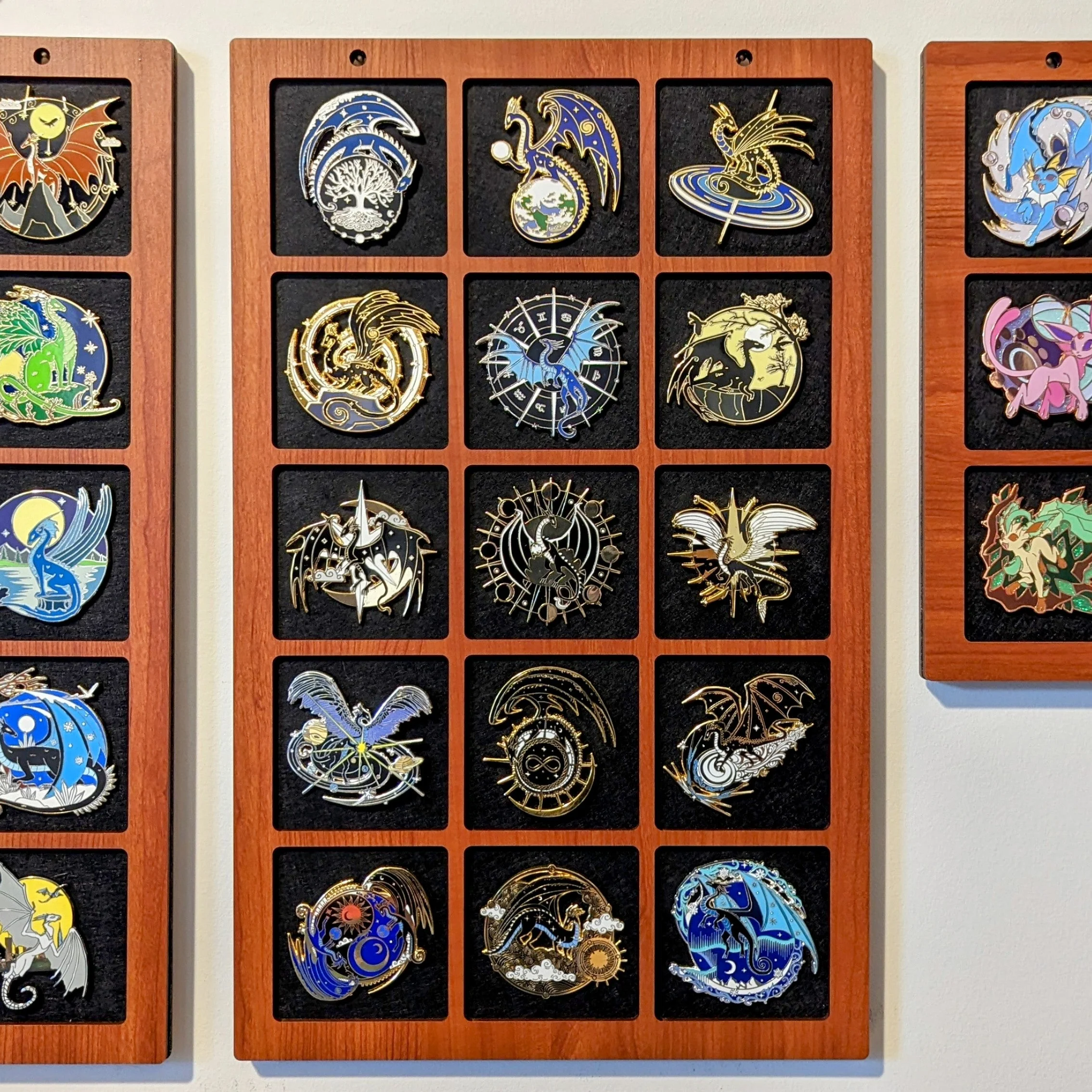 Enamel Pin Display (3" wide x 3" high Slots) Fits Standard Pins (Choose Color and Size) - Image 11