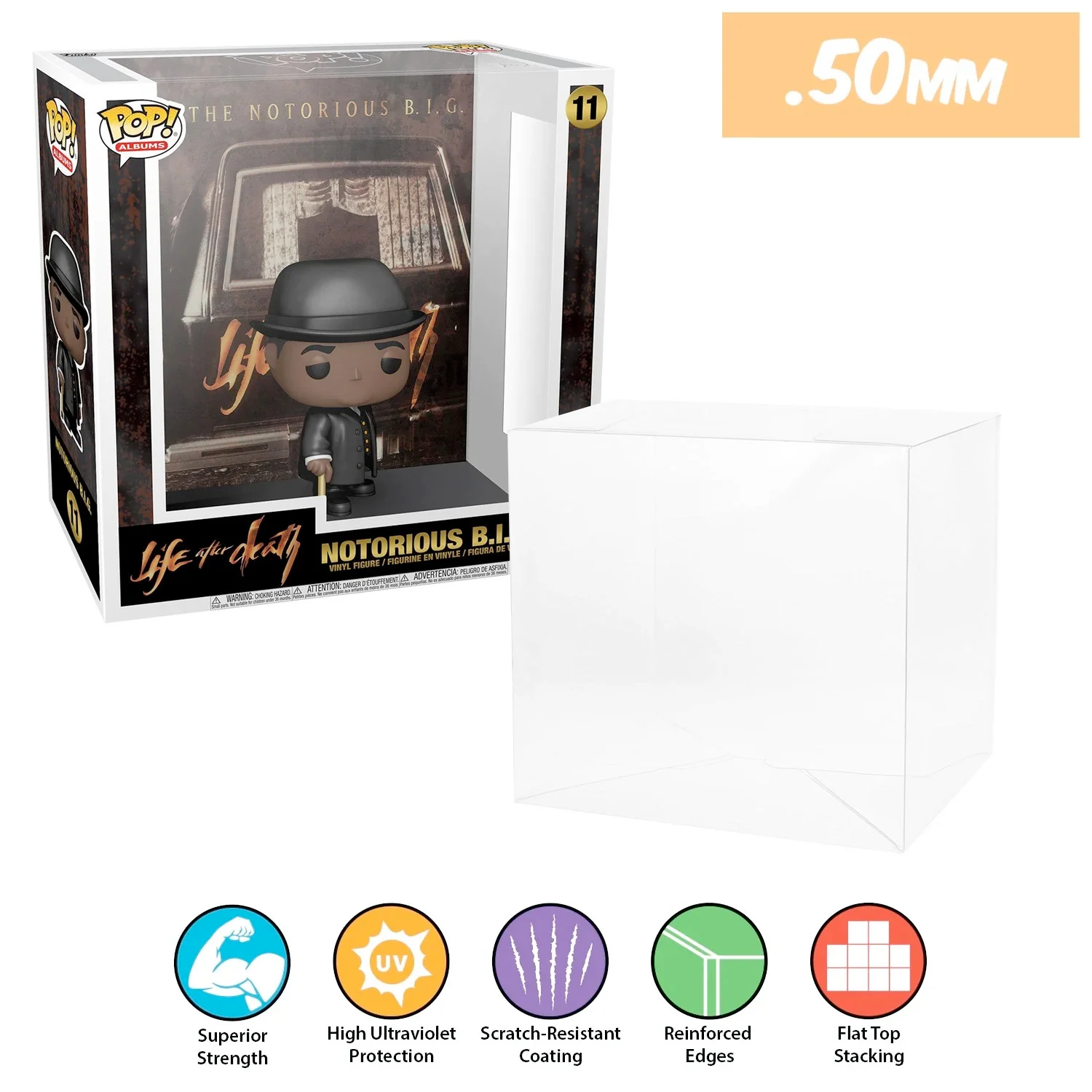 POP ALBUMS Pop Protectors for Funko (0.50mm thick, UV & Scratch Resistant) 9.25h x 8.75w x 3.5d - Image 15