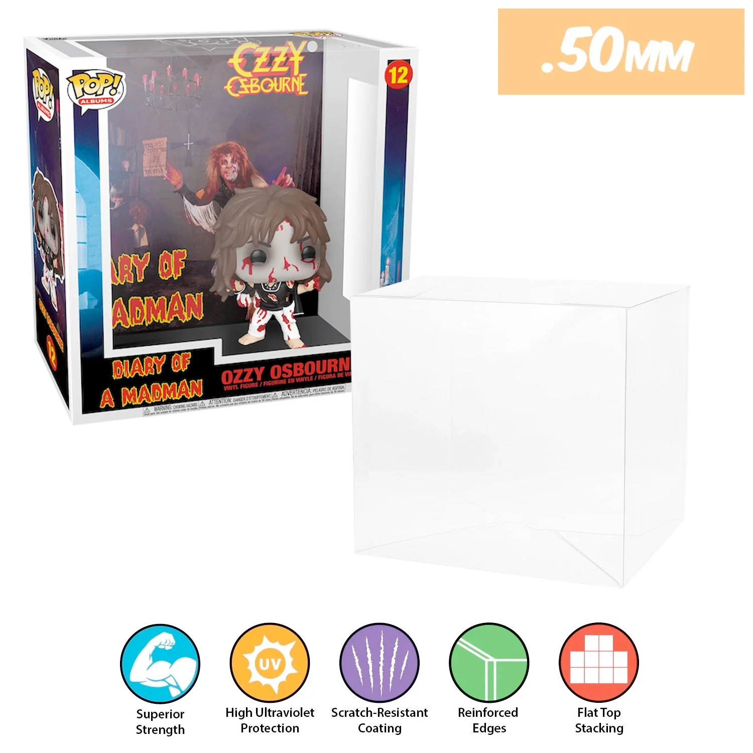 POP ALBUMS Pop Protectors for Funko (0.50mm thick, UV & Scratch Resistant) 9.25h x 8.75w x 3.5d - Image 16