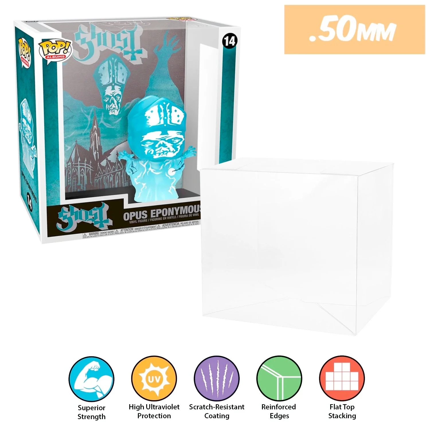 POP ALBUMS Pop Protectors for Funko (0.50mm thick, UV & Scratch Resistant) 9.25h x 8.75w x 3.5d - Image 18