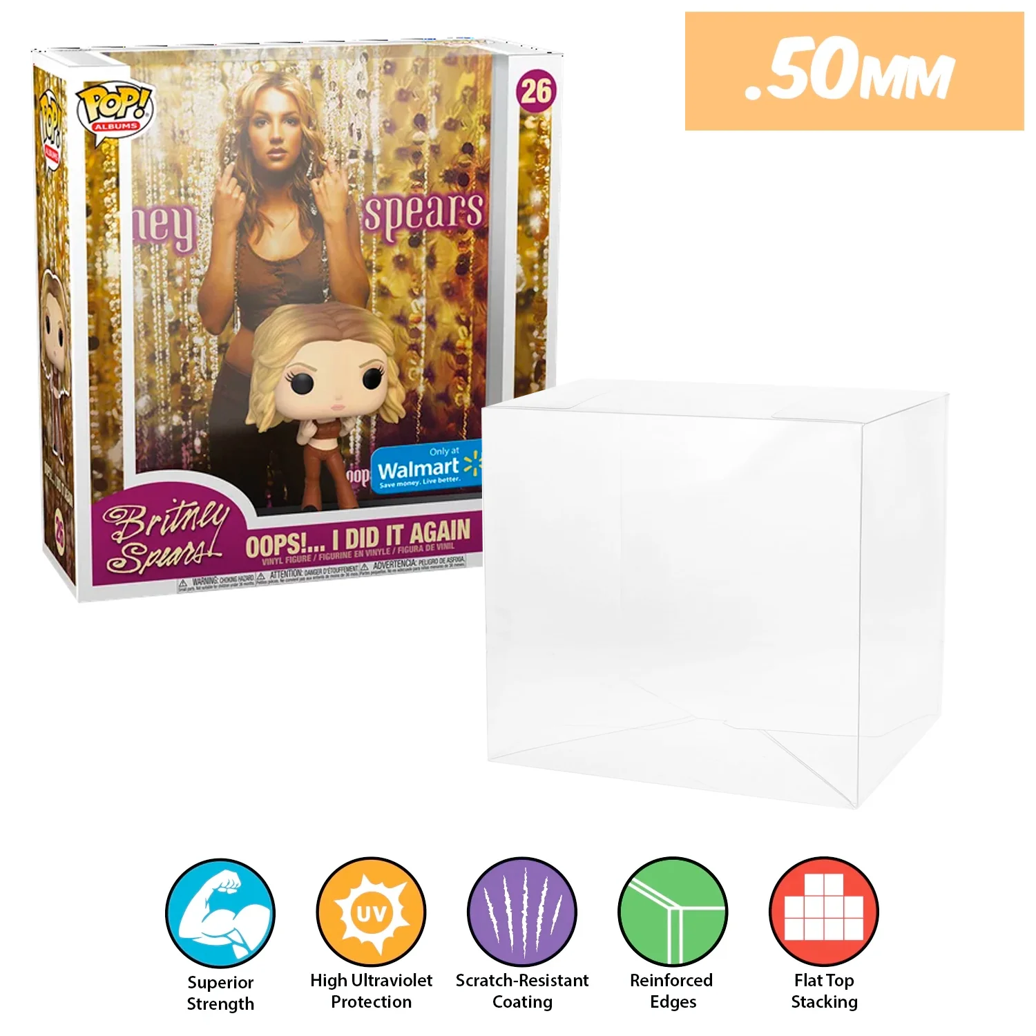 POP ALBUMS Pop Protectors for Funko (0.50mm thick, UV & Scratch Resistant) 9.25h x 8.75w x 3.5d - Image 22