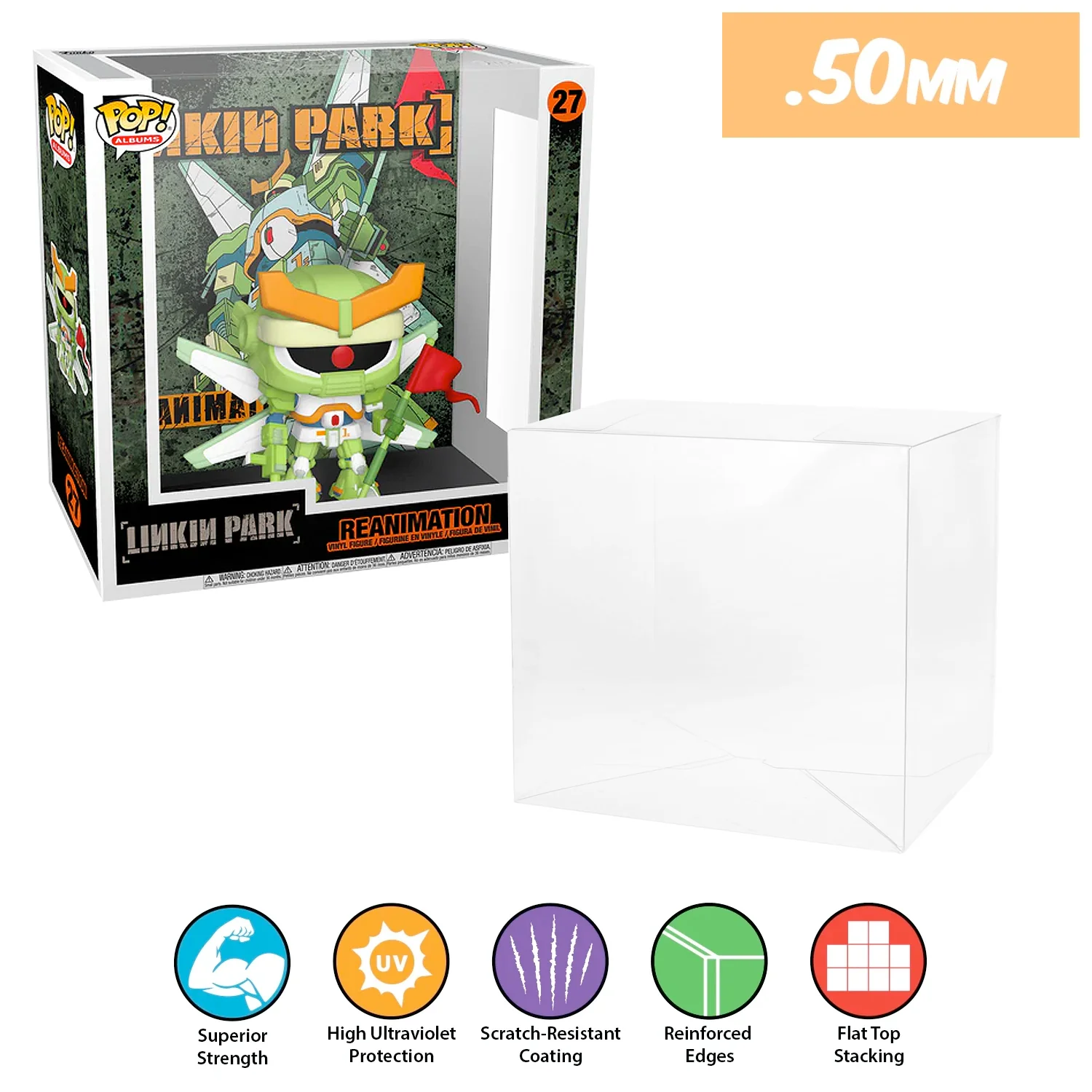 POP ALBUMS Pop Protectors for Funko (0.50mm thick, UV & Scratch Resistant) 9.25h x 8.75w x 3.5d - Image 23