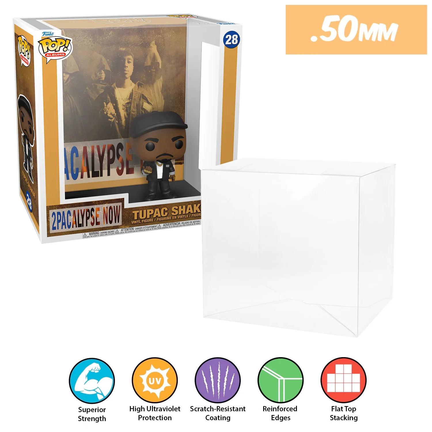 POP ALBUMS Pop Protectors for Funko (0.50mm thick, UV & Scratch Resistant) 9.25h x 8.75w x 3.5d - Image 24