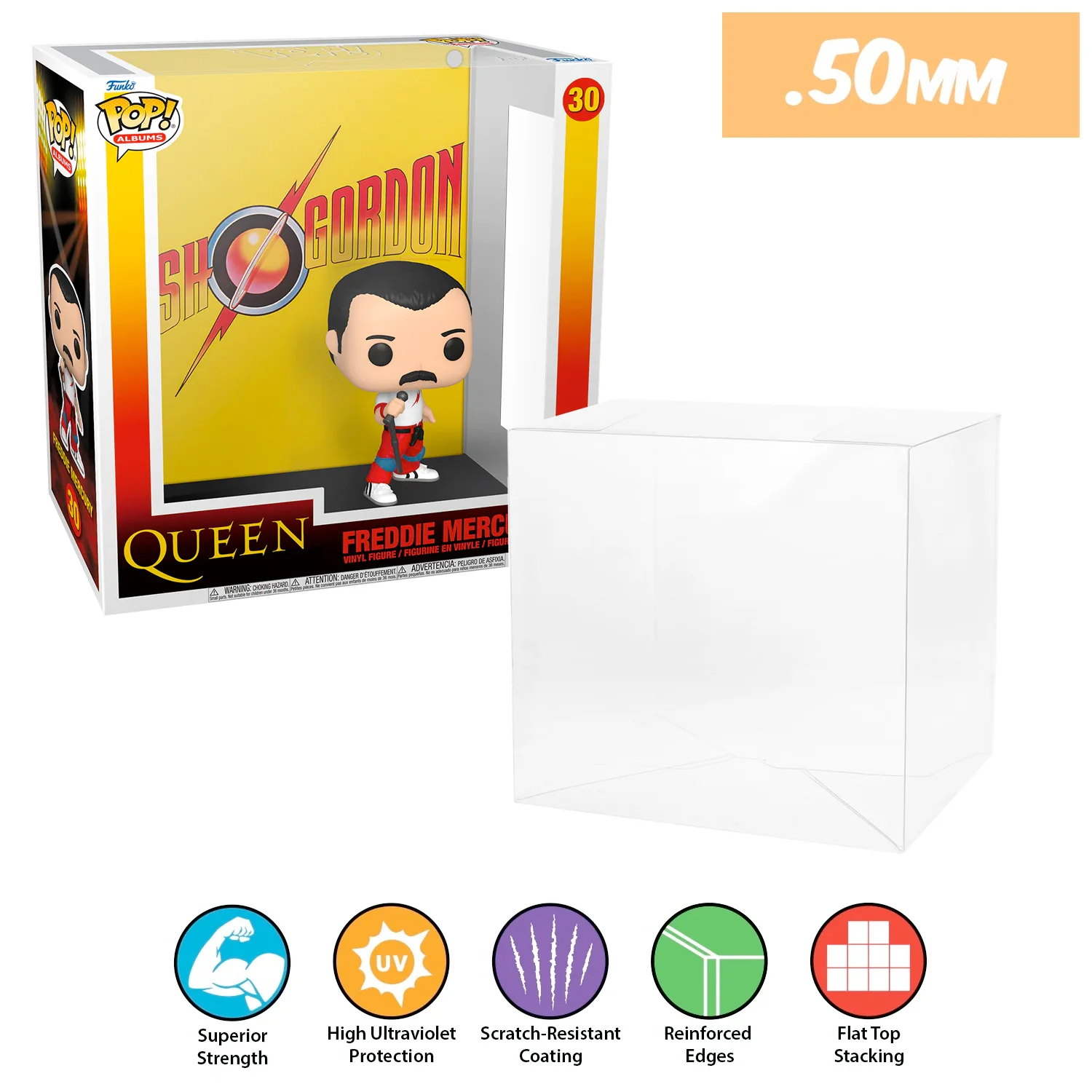 POP ALBUMS Pop Protectors for Funko (0.50mm thick, UV & Scratch Resistant) 9.25h x 8.75w x 3.5d - Image 25