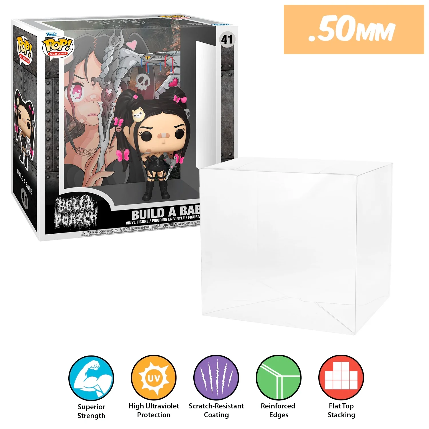 POP ALBUMS Pop Protectors for Funko (0.50mm thick, UV & Scratch Resistant) 9.25h x 8.75w x 3.5d - Image 29