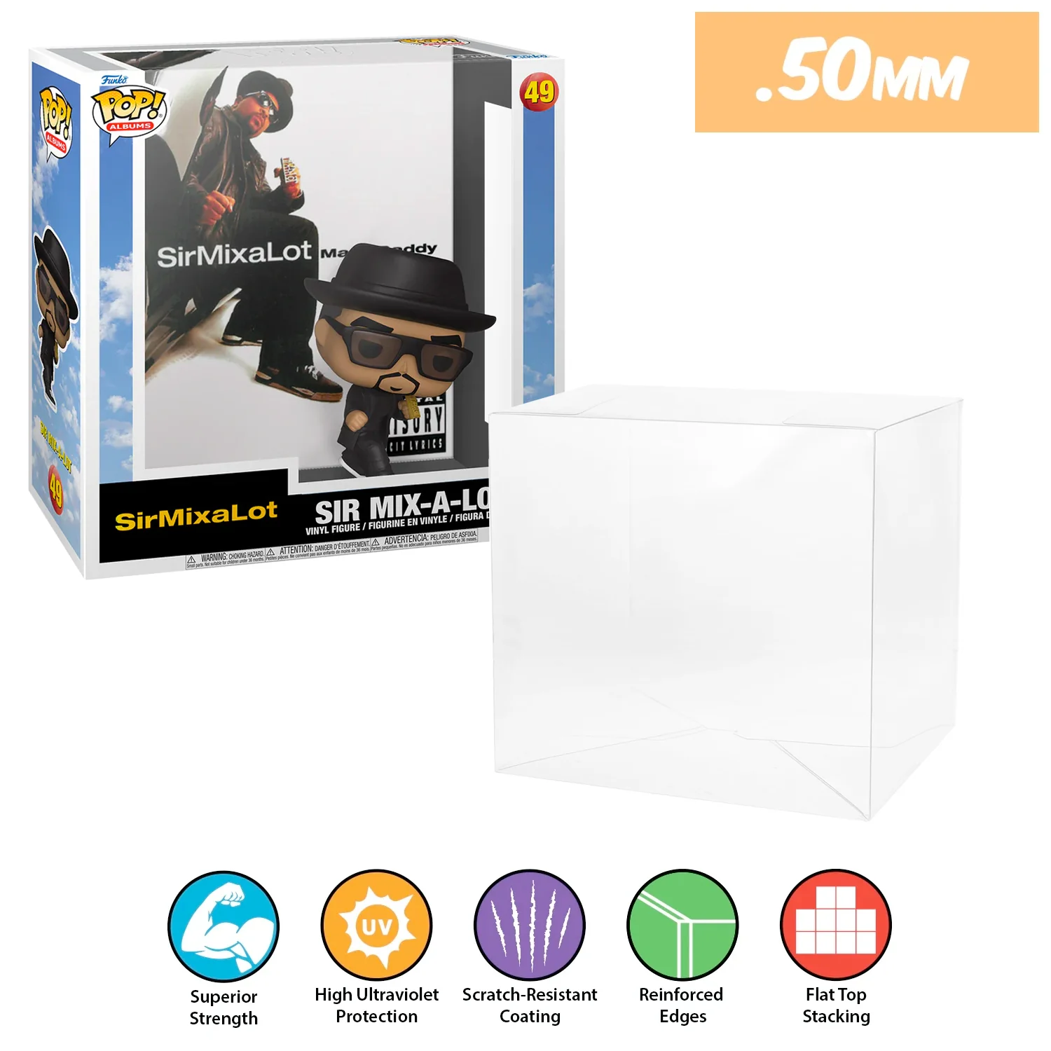 POP ALBUMS Pop Protectors for Funko (0.50mm thick, UV & Scratch Resistant) 9.25h x 8.75w x 3.5d - Image 31
