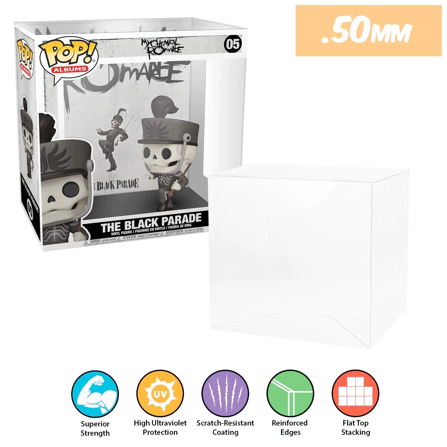 POP ALBUMS Pop Protectors for Funko (0.50mm thick, UV & Scratch Resistant) 9.25h x 8.75w x 3.5d - Image 9
