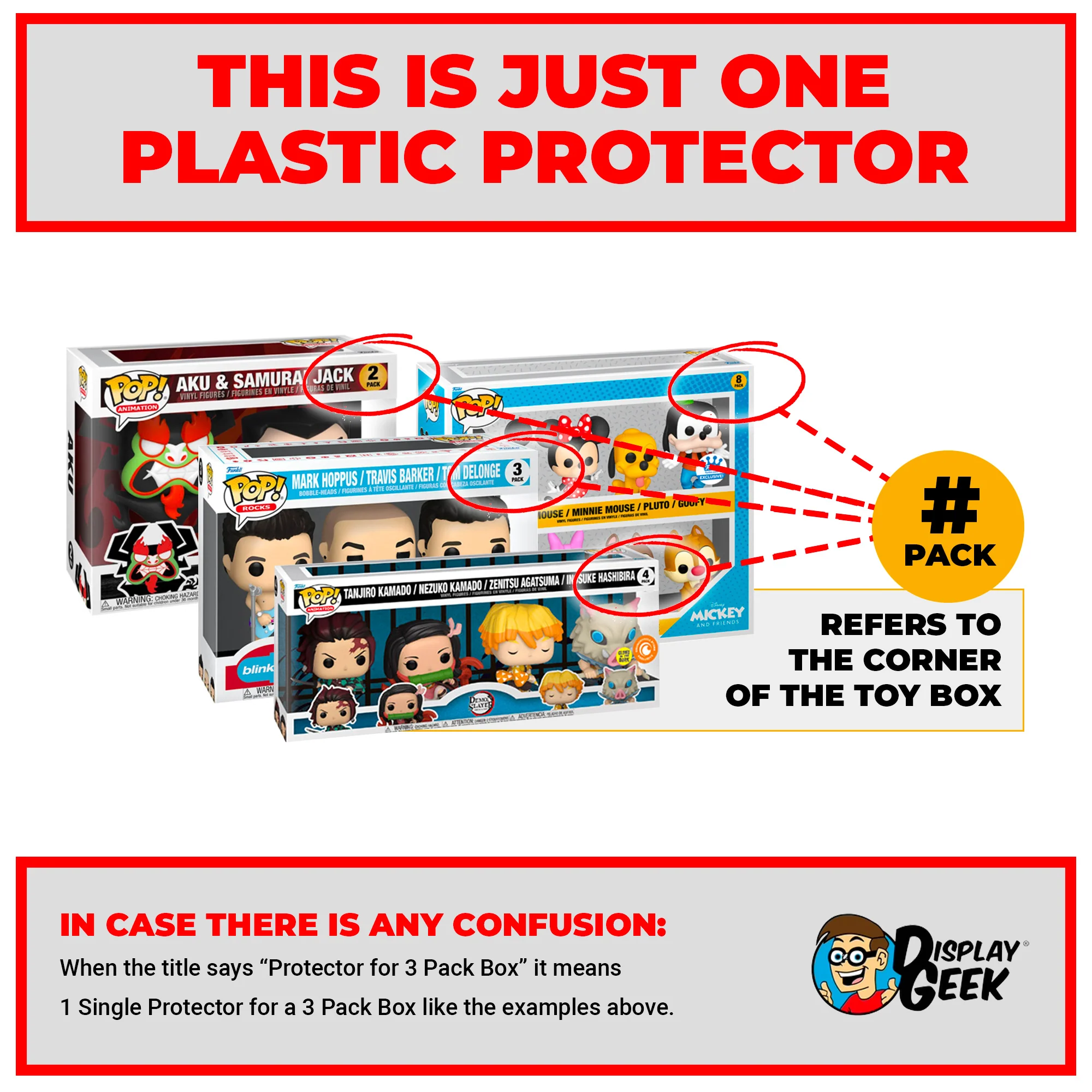 3 PACK DEEP Pop Protectors for Funko (0.50mm thick, UV & Scratch Resistant) 6.5h x 10w x 4.5d - Image 6
