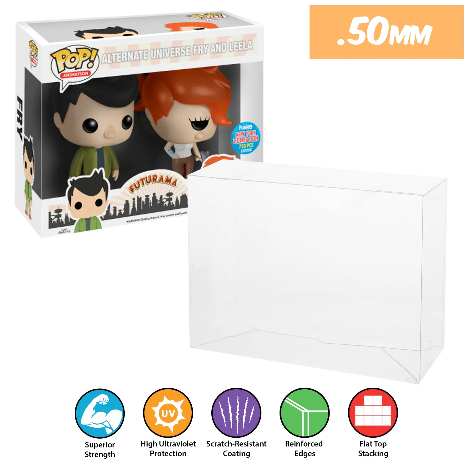 **REPLACED WITH 0.60MM** 2 PACK Pop Protectors for Funko (0.50mm thick, UV & Scratch Resistant) 6.25h x 8w x 3.5d (Tags: A-M) - Image 17