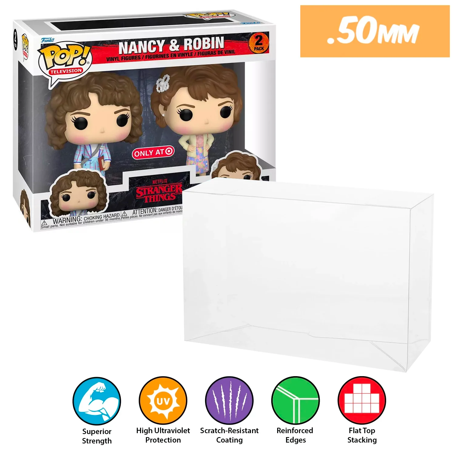 **REPLACED WITH 0.60MM** 2 PACK Pop Protectors for Funko (0.50mm thick, UV & Scratch Resistant) 6.25h x 8w x 3.5d (Tags: A-M) - Image 21