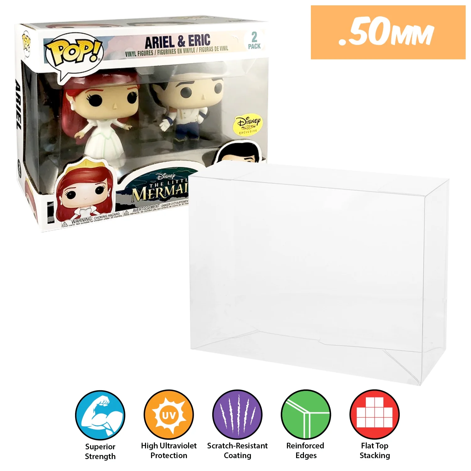 **REPLACED WITH 0.60MM** 2 PACK Pop Protectors for Funko (0.50mm thick, UV & Scratch Resistant) 6.25h x 8w x 3.5d (Tags: A-M) - Image 22