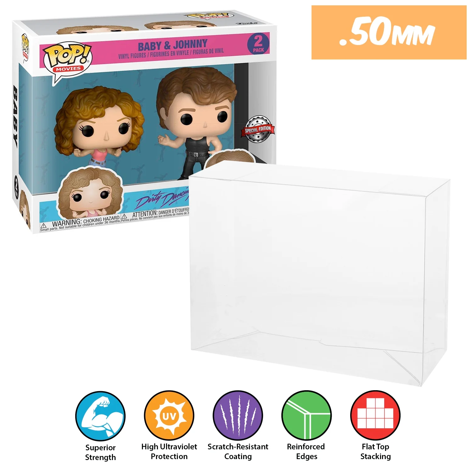 **REPLACED WITH 0.60MM** 2 PACK Pop Protectors for Funko (0.50mm thick, UV & Scratch Resistant) 6.25h x 8w x 3.5d (Tags: A-M) - Image 23