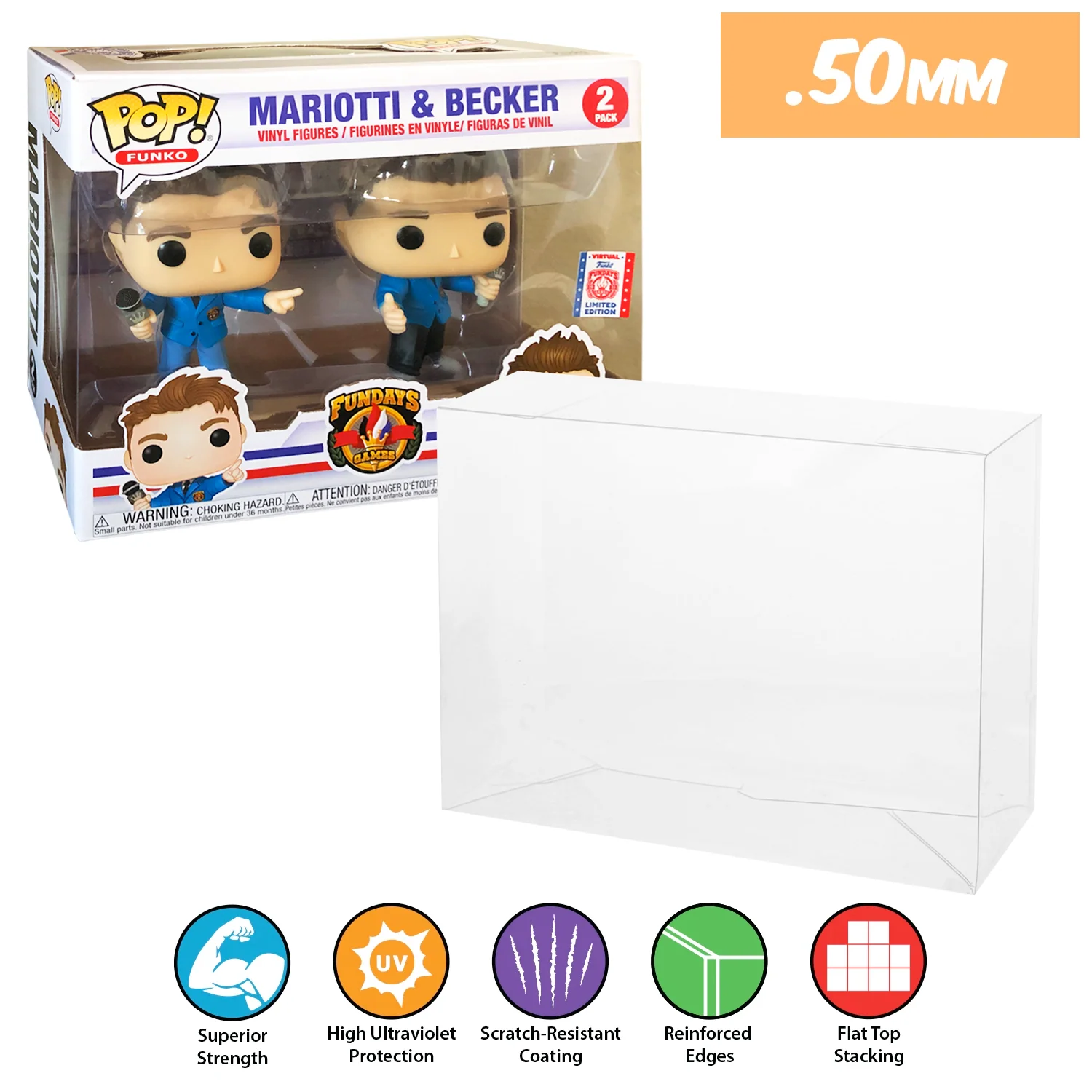 **REPLACED WITH 0.60MM** 2 PACK Pop Protectors for Funko (0.50mm thick, UV & Scratch Resistant) 6.25h x 8w x 3.5d (Tags: A-M) - Image 24
