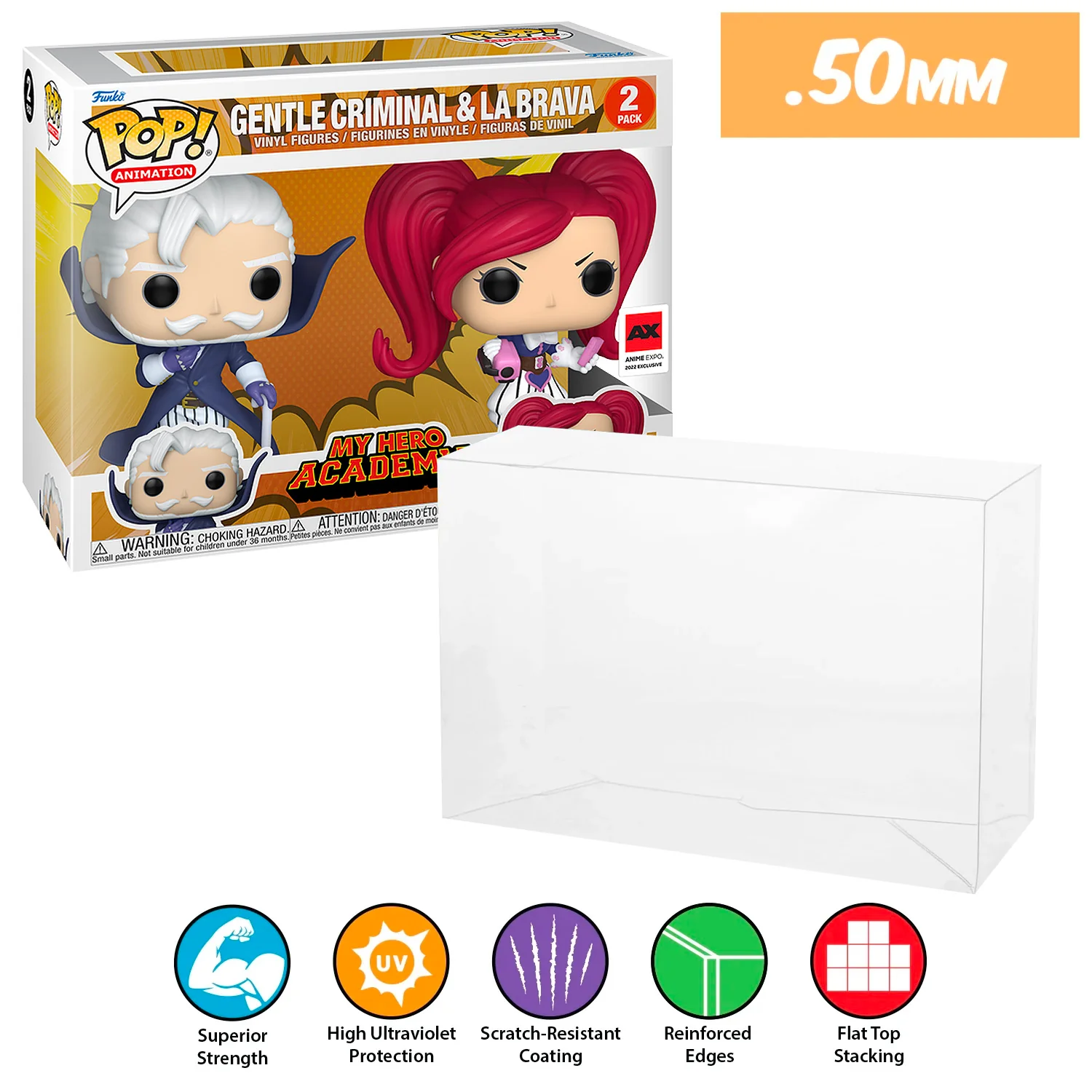 **REPLACED WITH 0.60MM** 2 PACK Pop Protectors for Funko (0.50mm thick, UV & Scratch Resistant) 6.25h x 8w x 3.5d (Tags: A-M) - Image 25