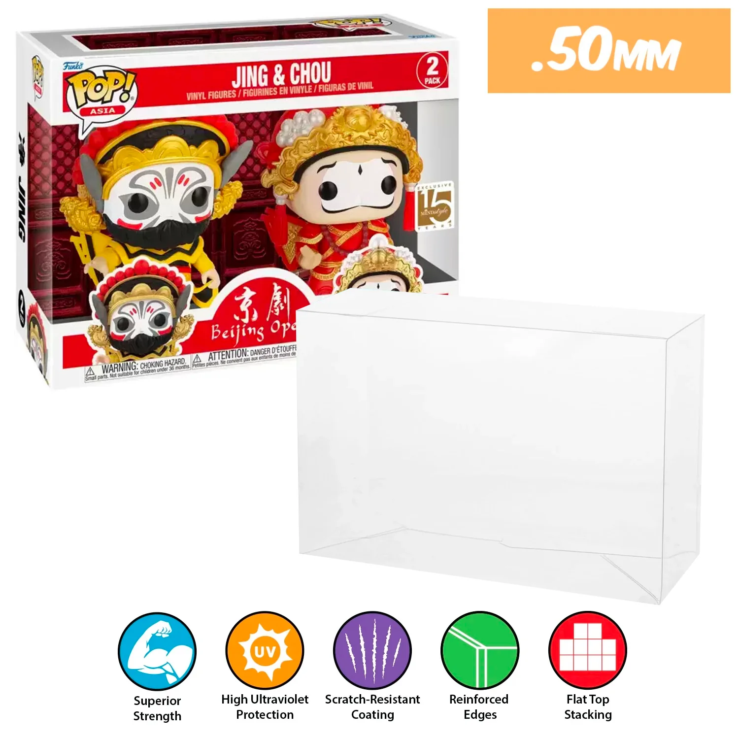 **REPLACED WITH 0.60MM** 2 PACK Pop Protectors for Funko (0.50mm thick, UV & Scratch Resistant) 6.25h x 8w x 3.5d (Tags: A-M) - Image 26