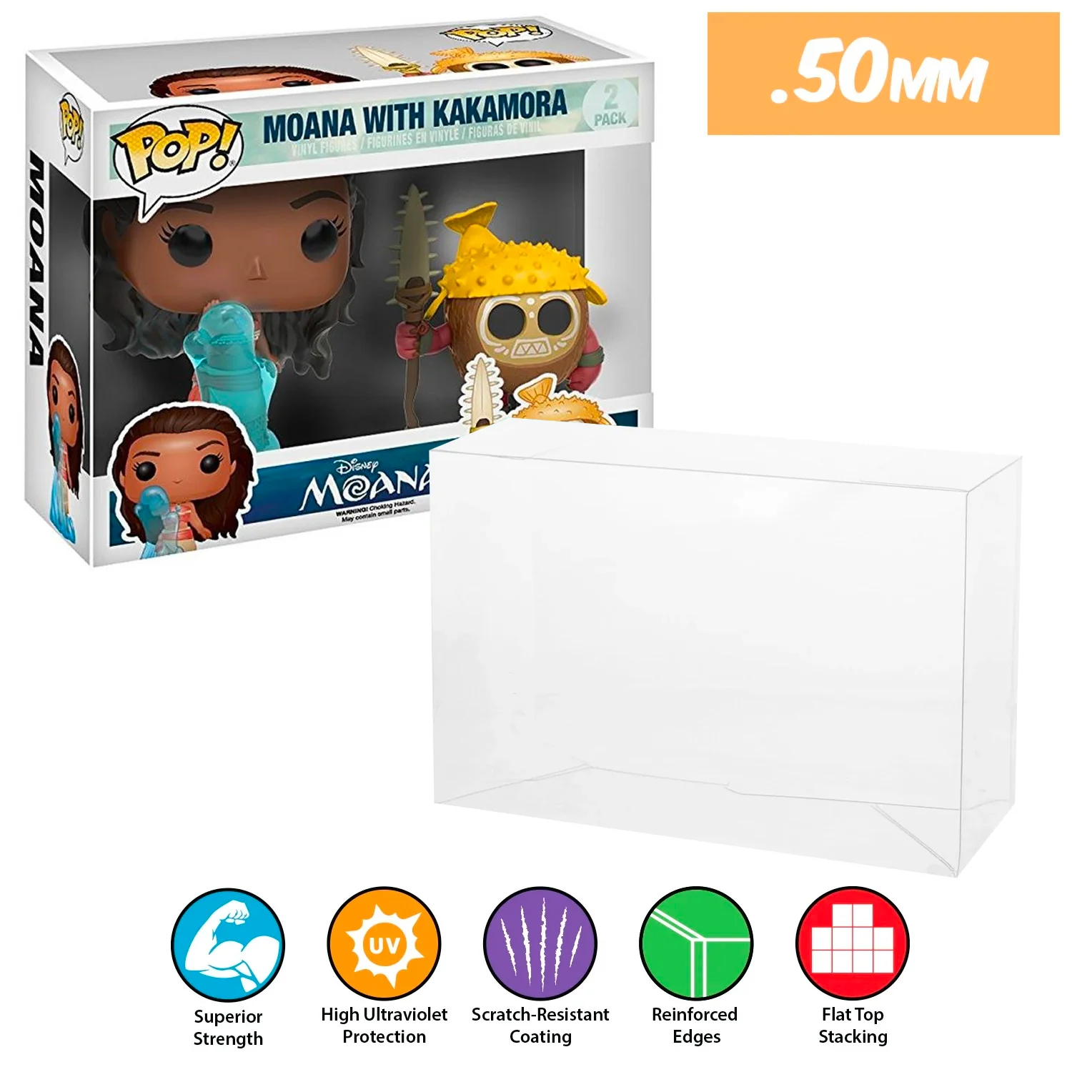 **REPLACED WITH 0.60MM** 2 PACK Pop Protectors for Funko (0.50mm thick, UV & Scratch Resistant) 6.25h x 8w x 3.5d (Tags: A-M) - Image 27