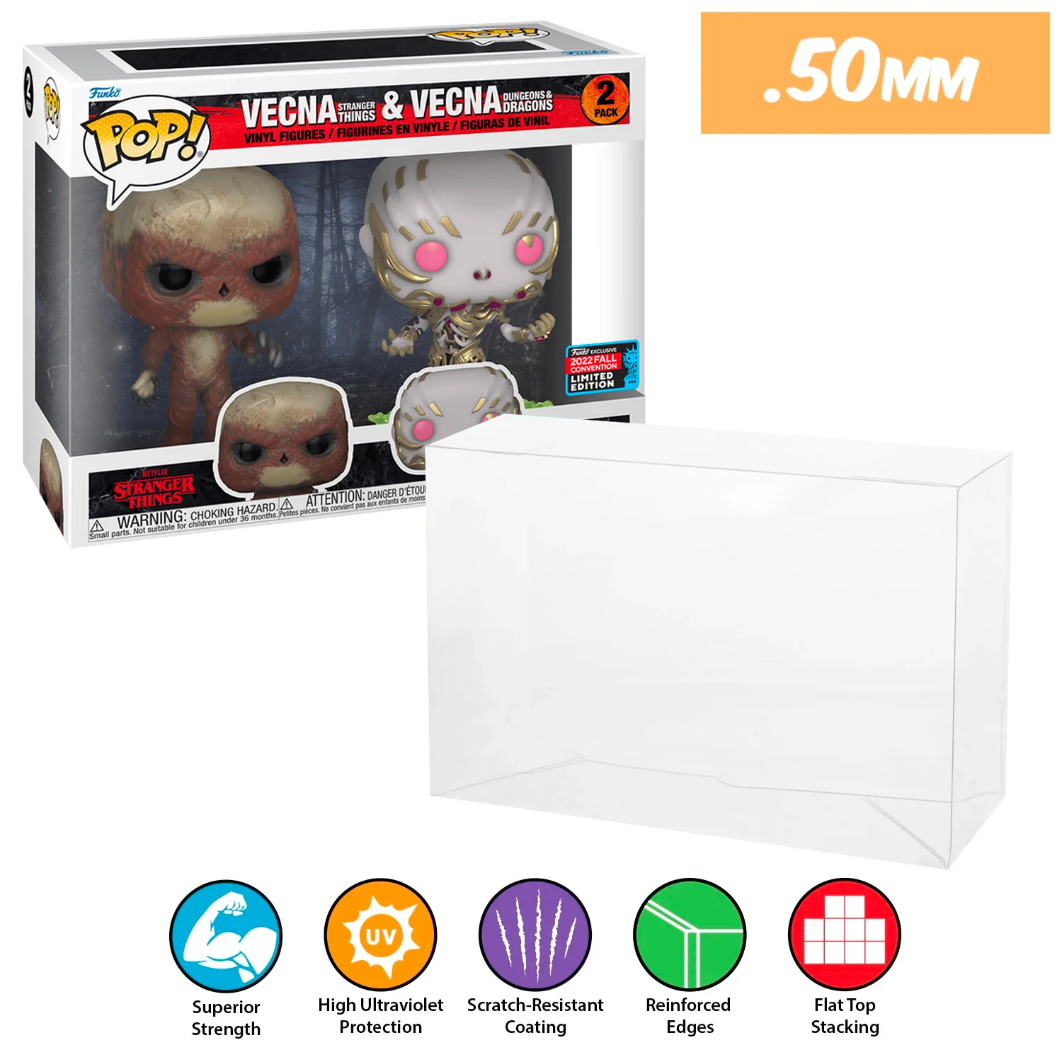 **REPLACED WITH 0.60MM** 2 PACK Pop Protectors for Funko (0.50mm thick, UV & Scratch Resistant) 6.25h x 8w x 3.5d (Tags: A-M) - Image 29